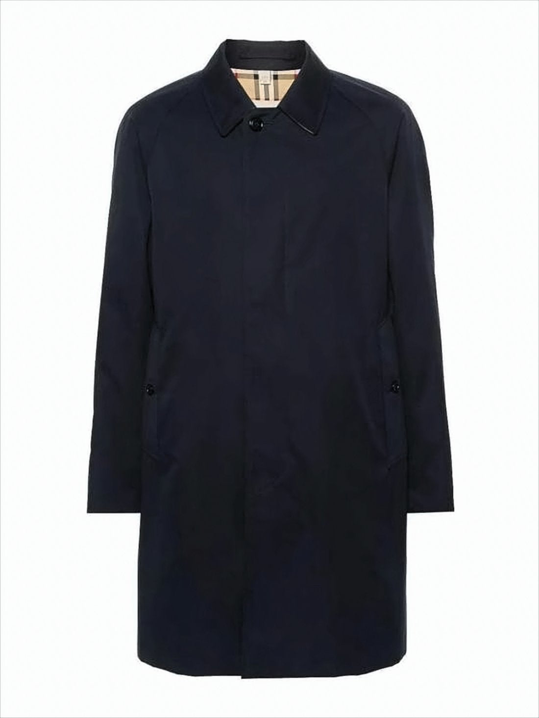 Mid-Length Tailored Coat with Classic Collar
