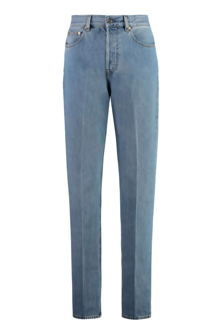 Classic High-Waisted Denim Pants