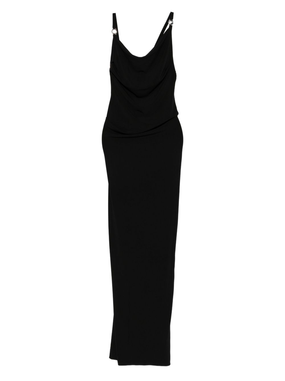 Floor-Length Cowl Neck Dress