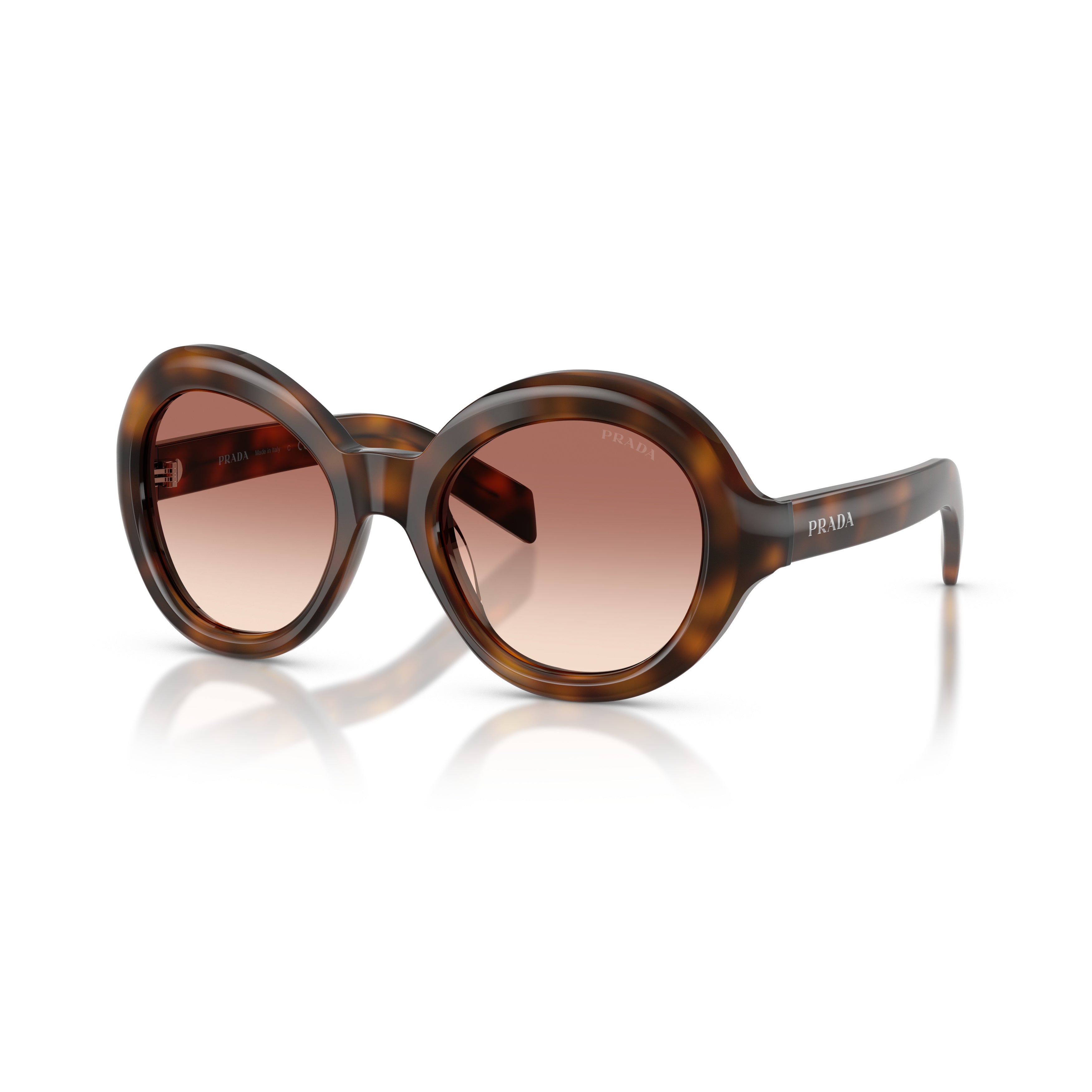 0pr D08su Large Round Tortoiseshell Sunglasses