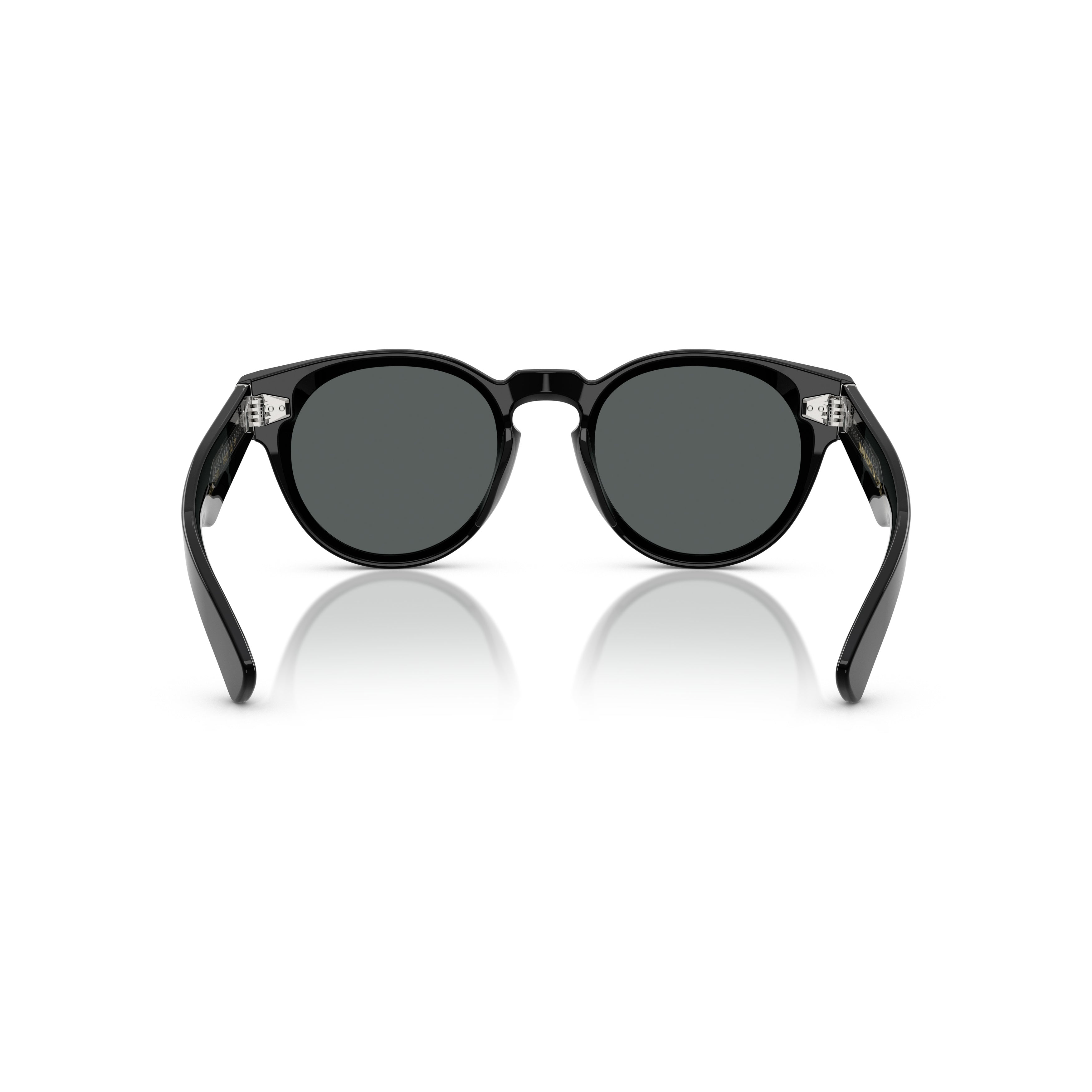 0ov5571su Round Frame Sunglasses with Subtle Silver Accents