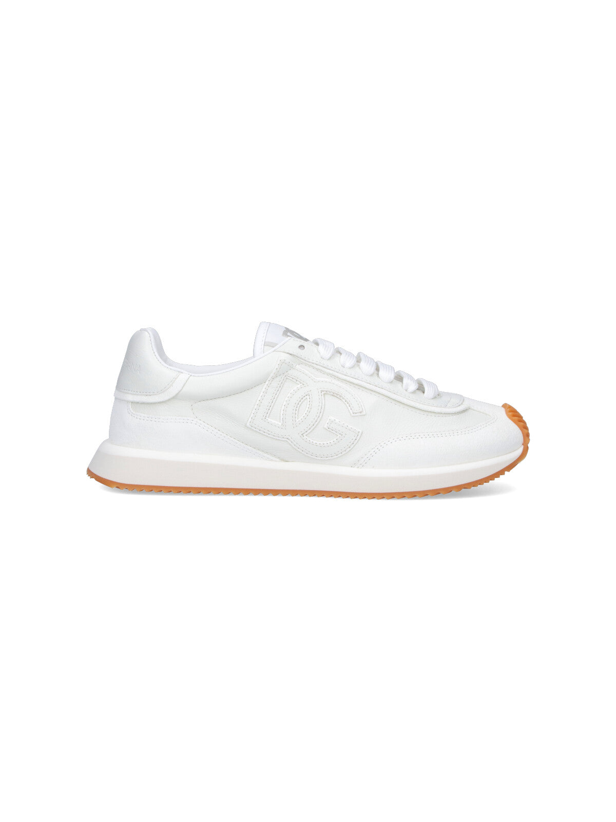 Calf Leather Low-Top Sneakers With Squared Toe