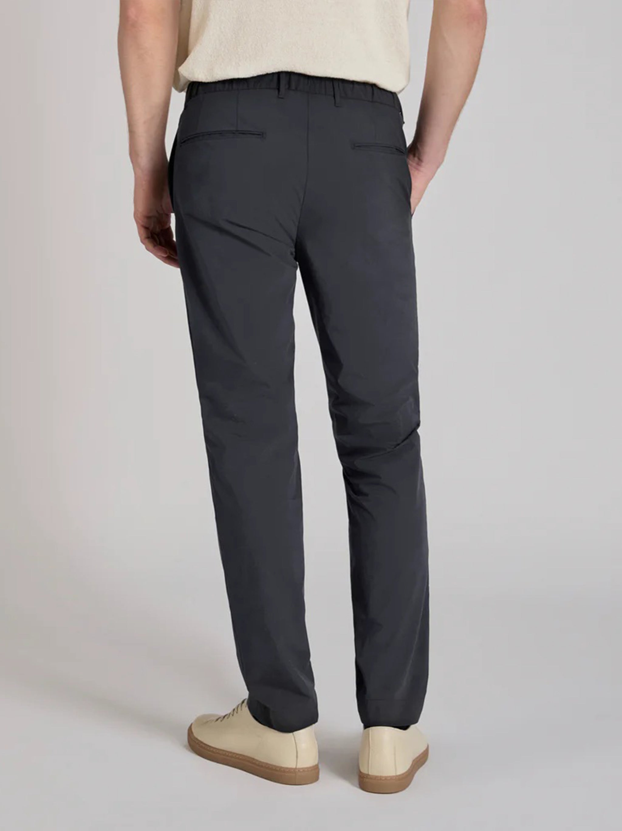 Blue Straight-Leg Tailored Cotton Trousers