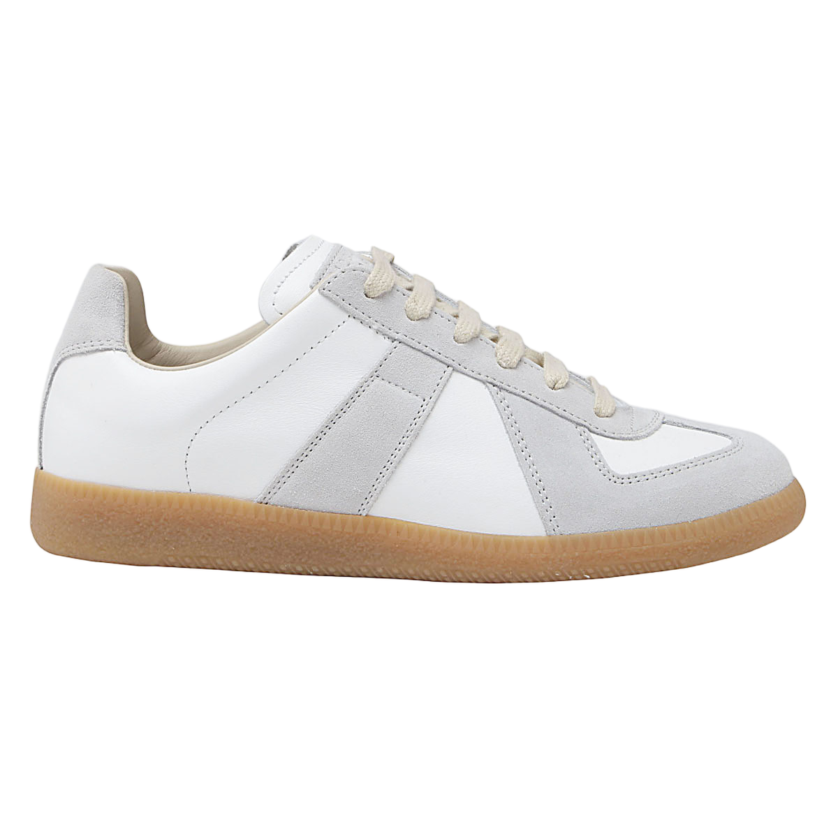 Low-Top Sneakers in White Leather
