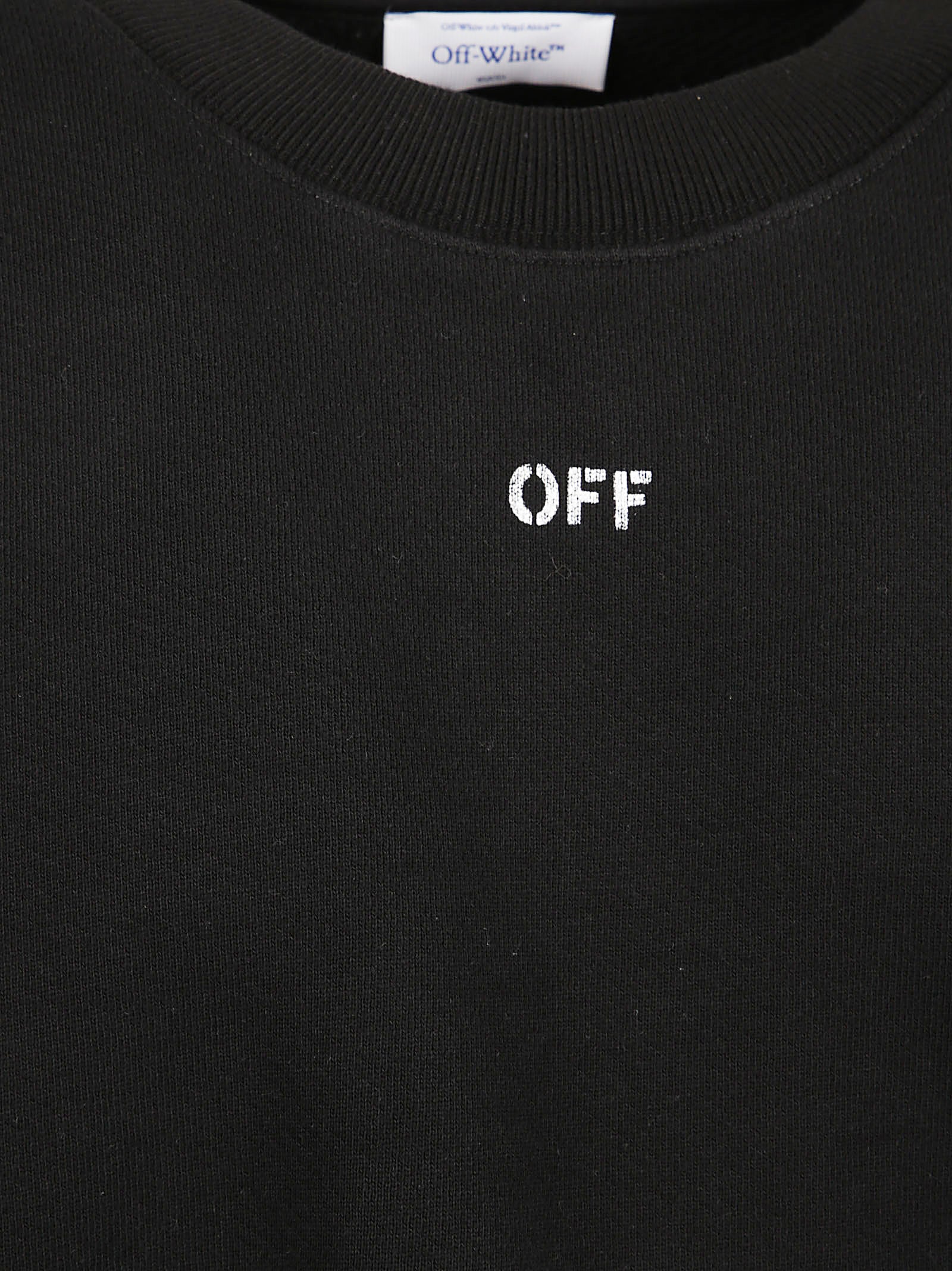 Crewneck Sweater with Ribbed Cuffs and Signature Branding