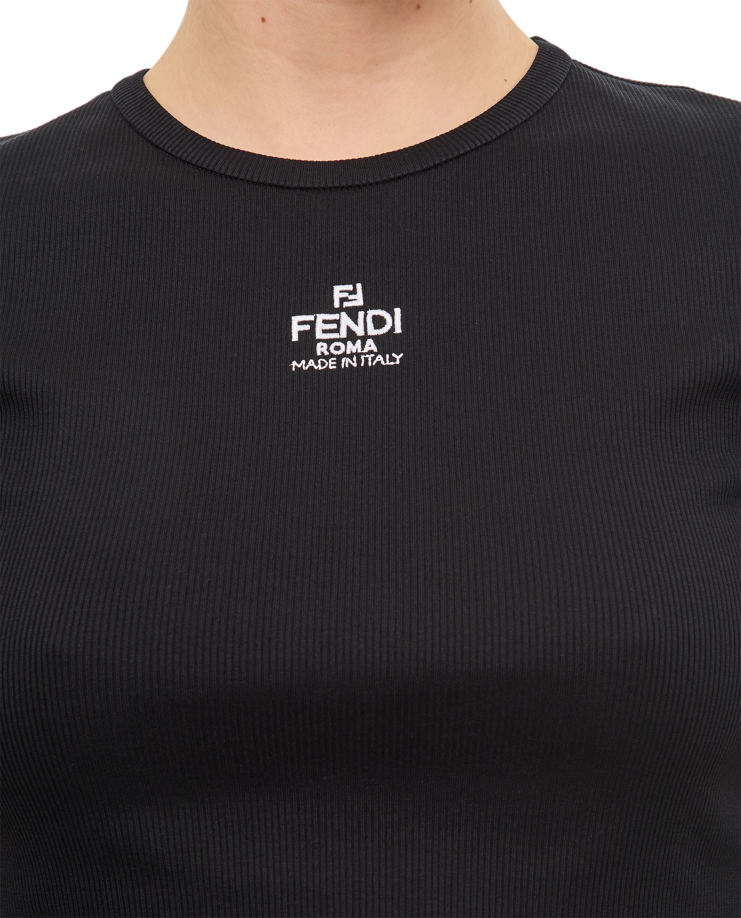 Ribbed Cropped T-Shirt