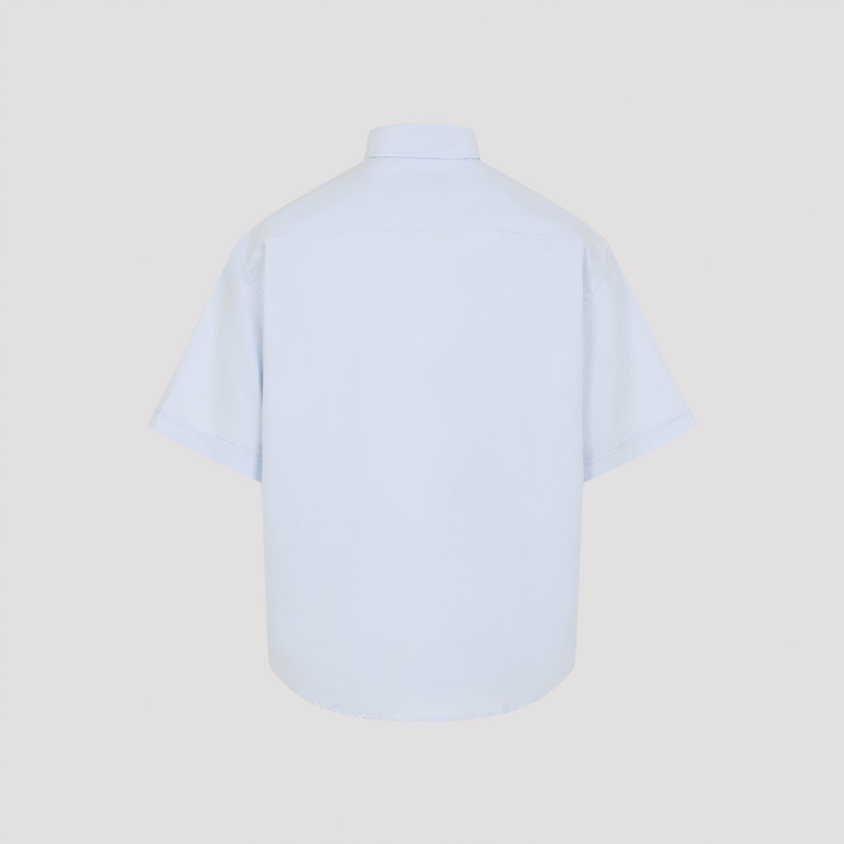 Short-Sleeved Casual Shirt with Button-Down Collar