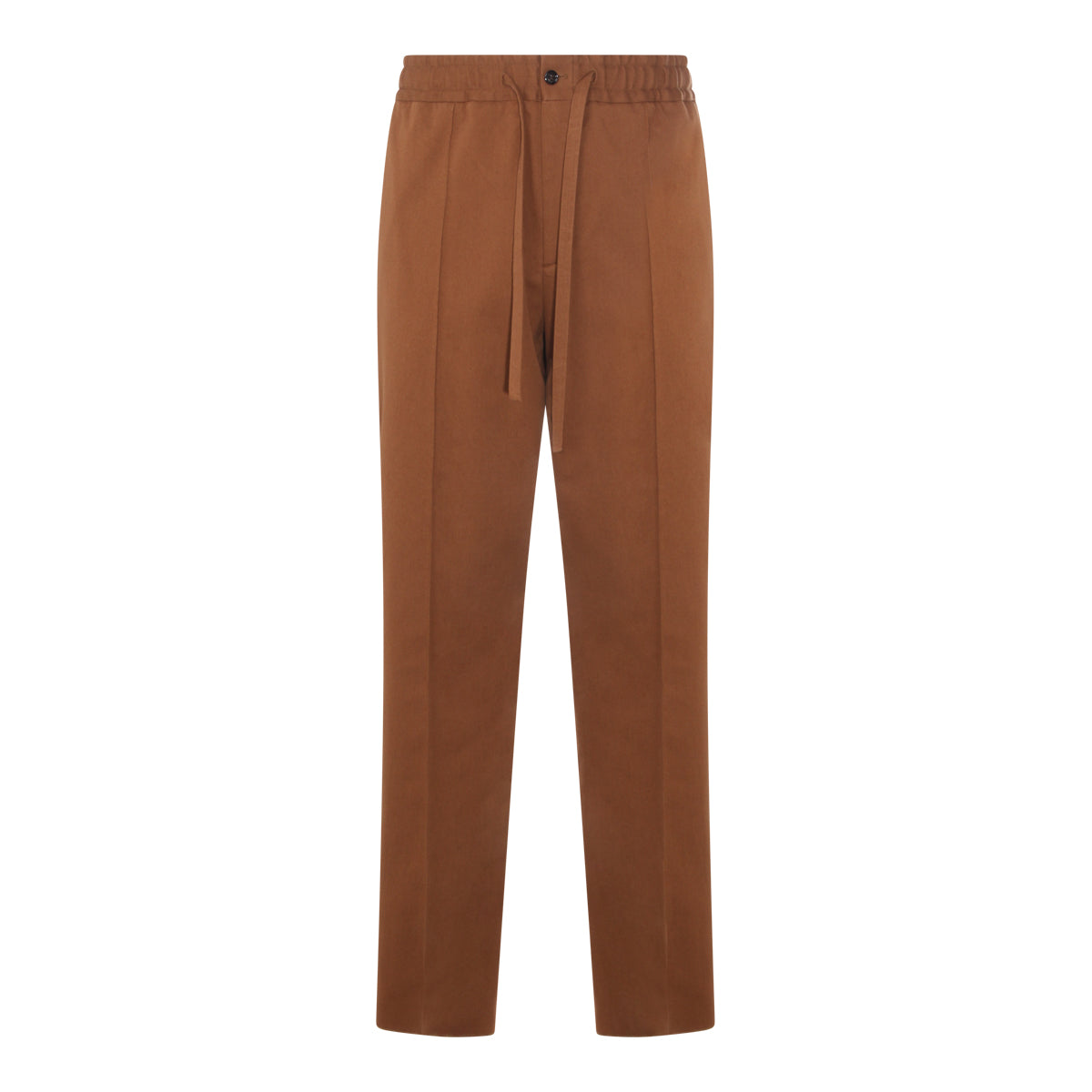 Straight-Leg Cotton Trousers