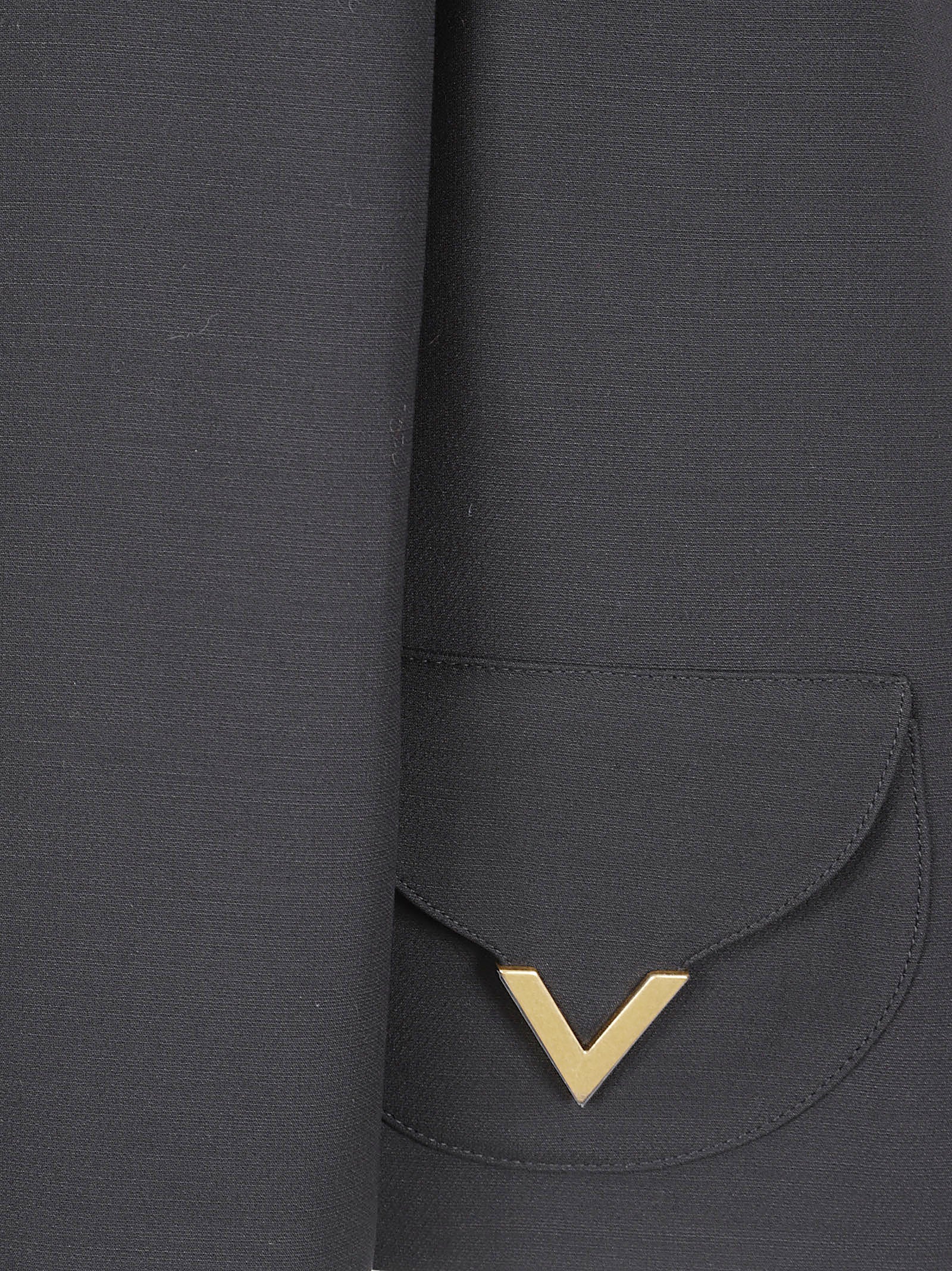 Short Black Jacket with Concealed Closure