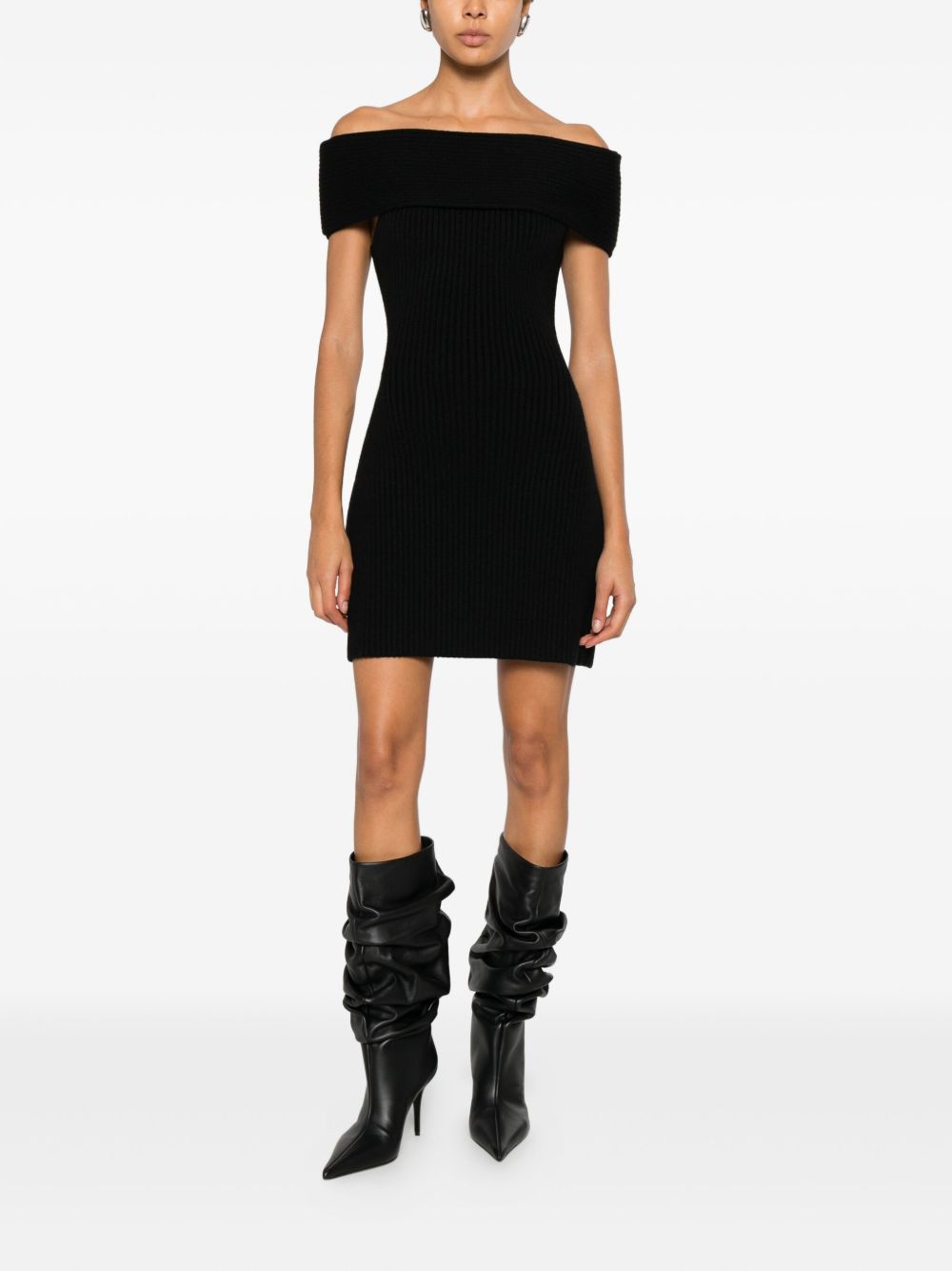 Fitted Off-the-Shoulder Mini Dress