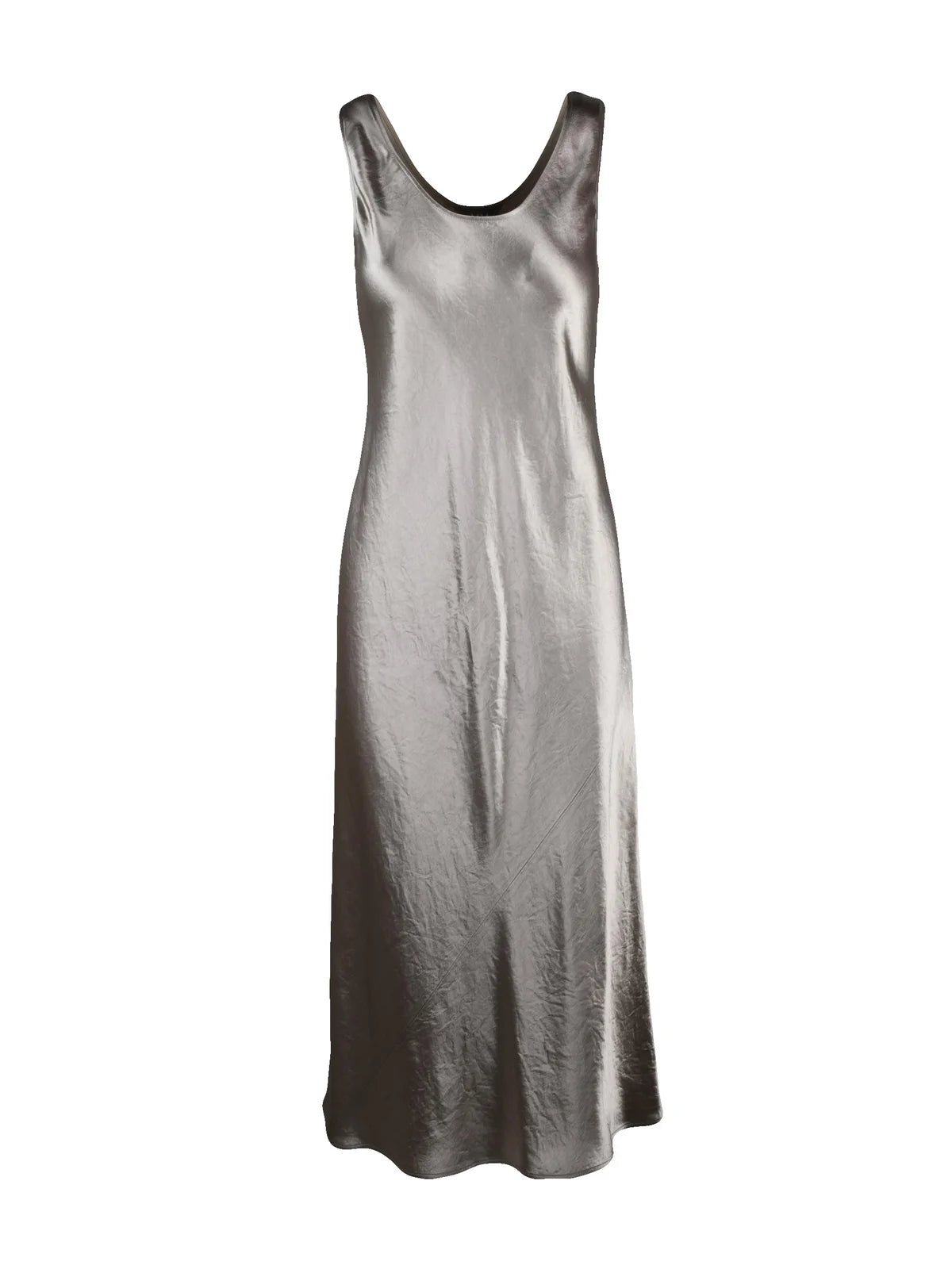 Beige Talete Acetate Satin Dress