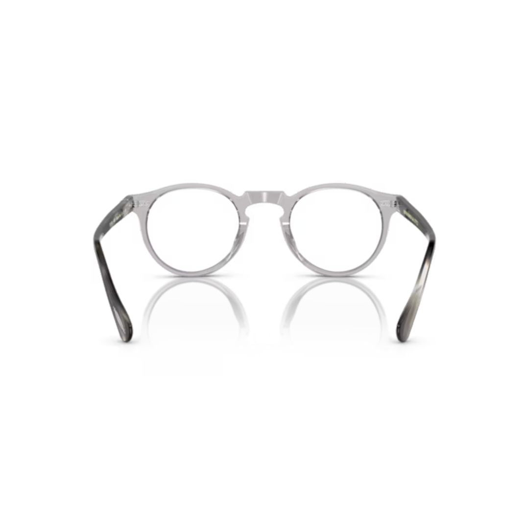 0ov5186 Translucent Acetate Round Frame Eyeglasses with Keyhole Bridge