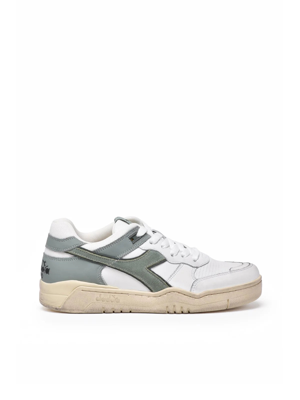 White Green Leather B.560 Sneakers