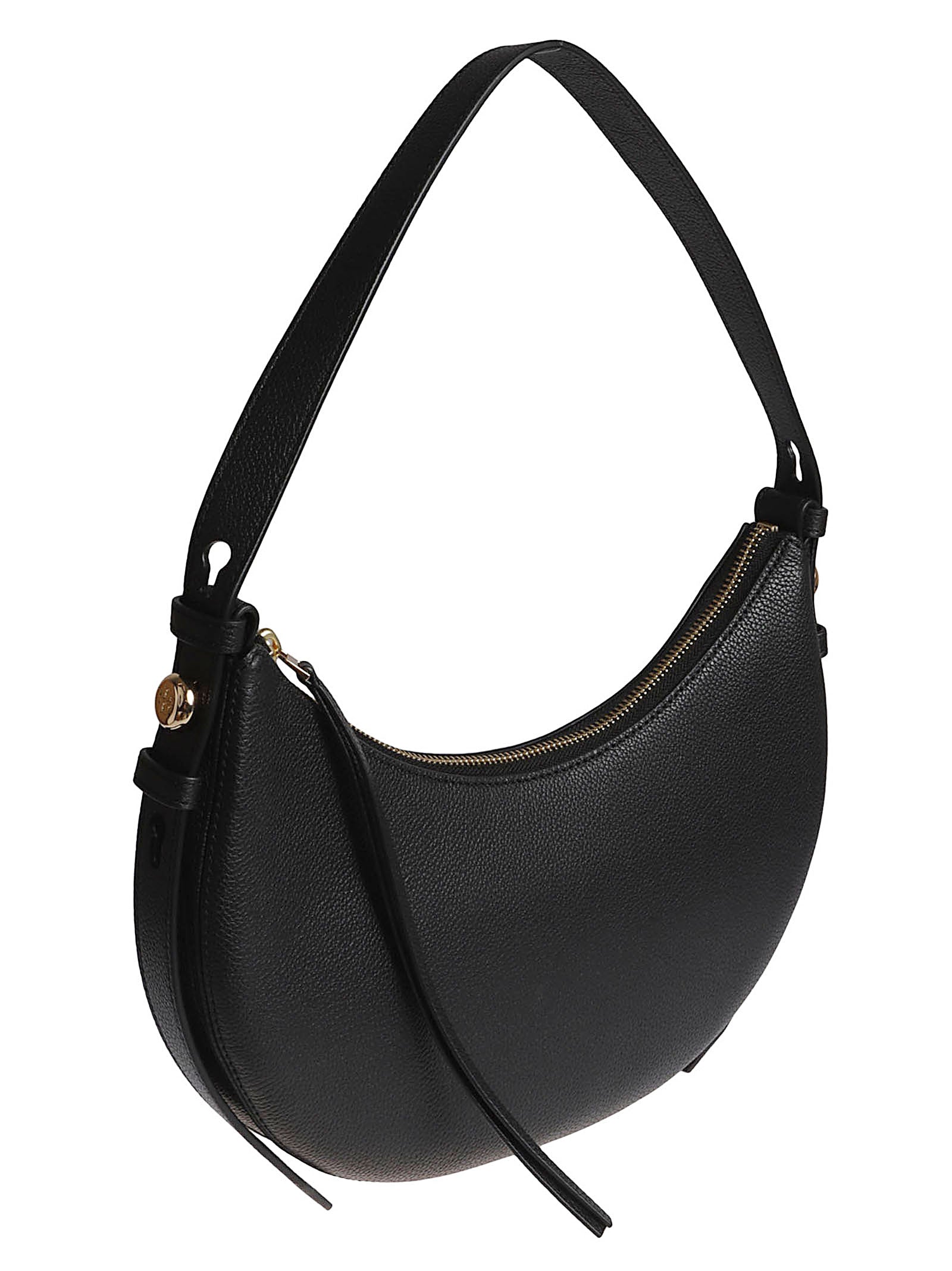 Romy Half Moon Handbag In Textured Leather