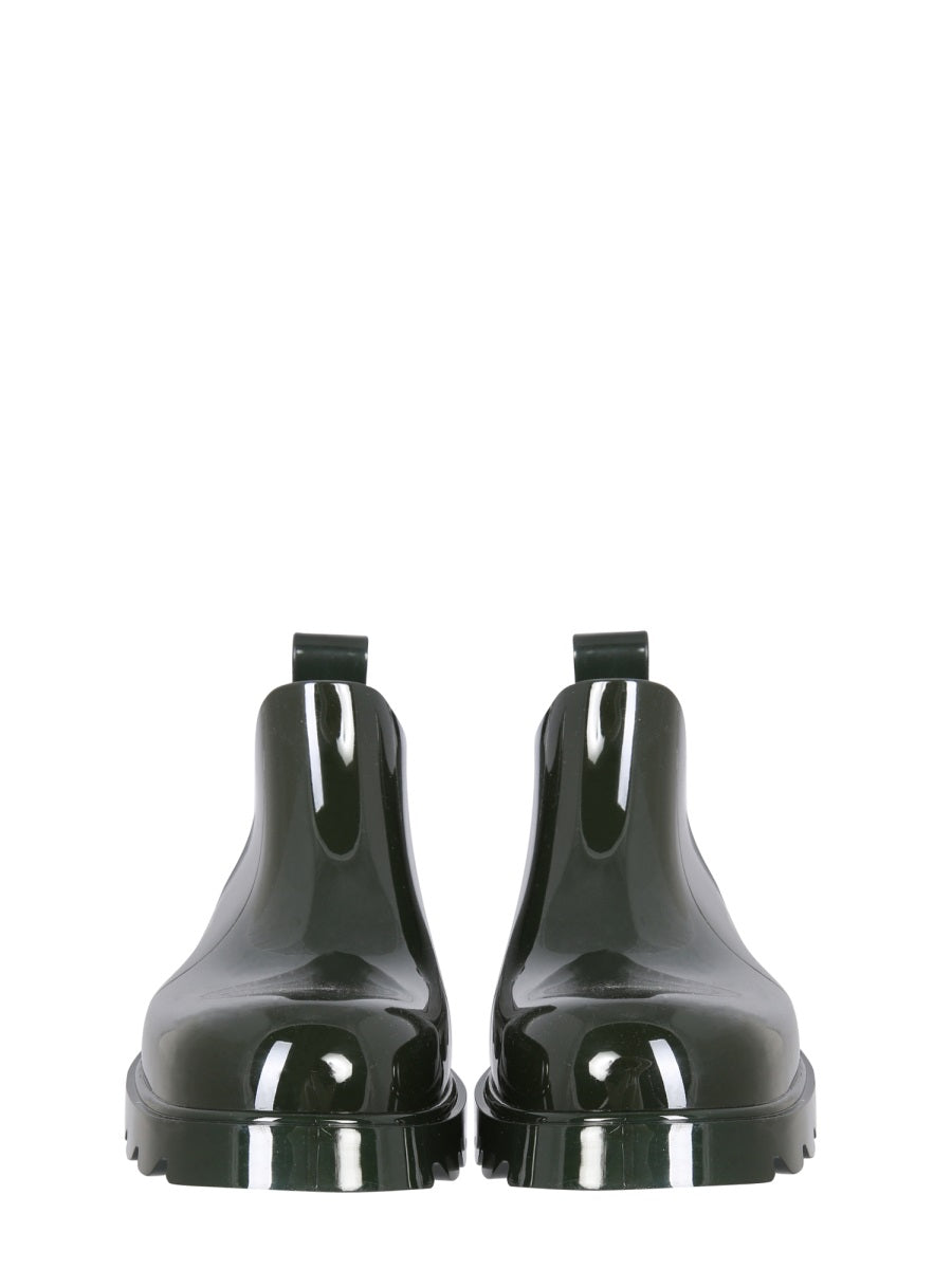 Chunky Rubber Boots with Flatform Sole