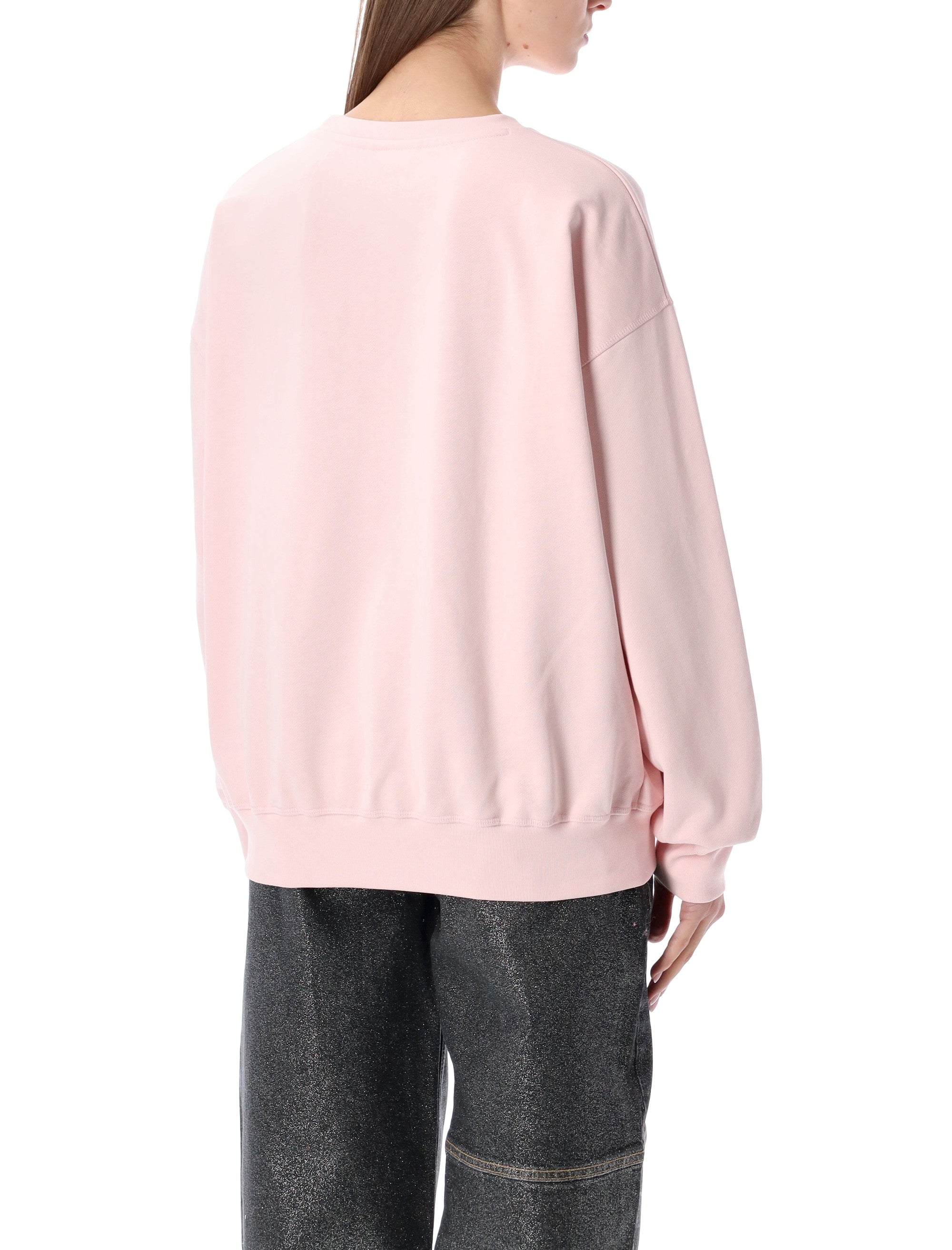 Playful Poodle Graphic Sweatshirt with Ribbed Trims