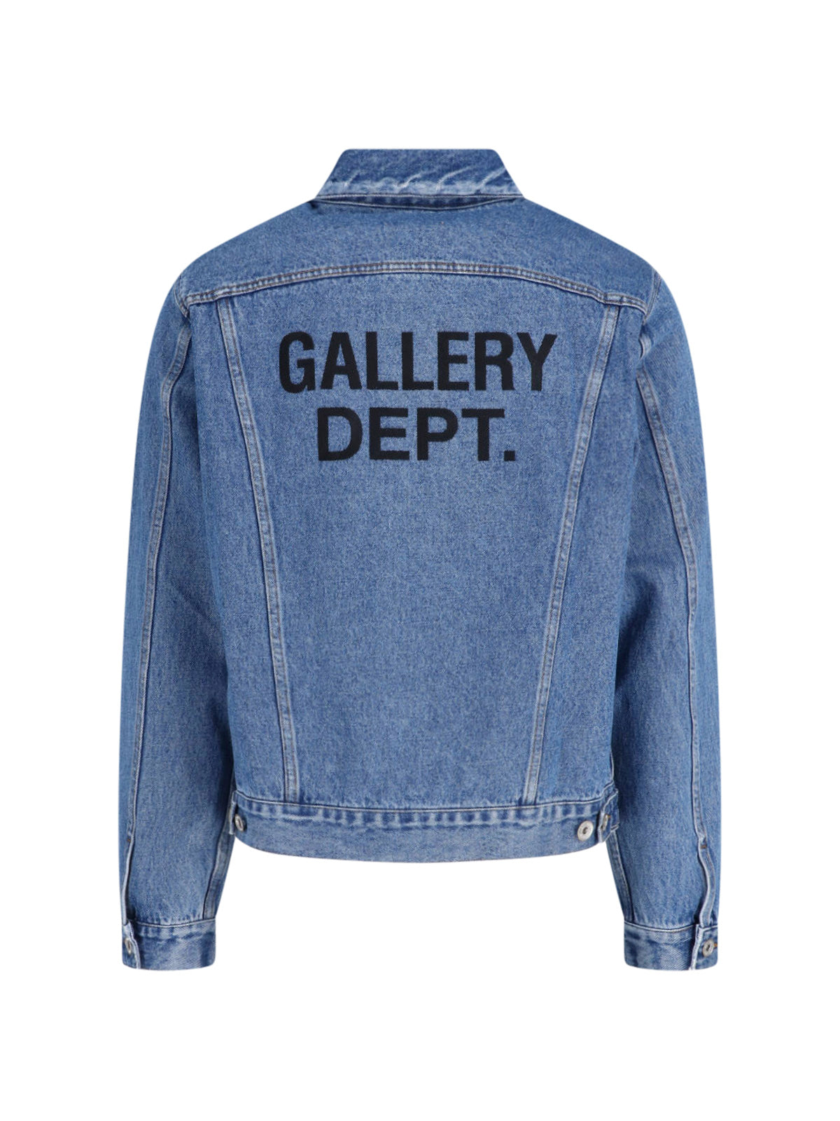 Blue Worn-Wash Logo Denim Jacket