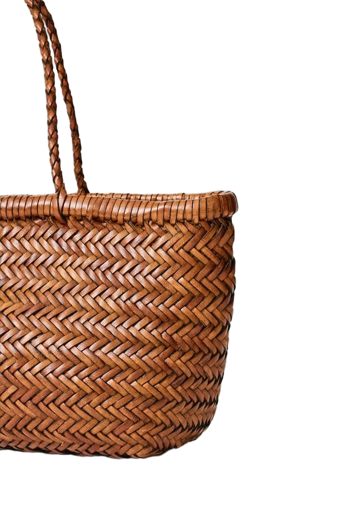 Mini Woven Buffalo Leather Tote