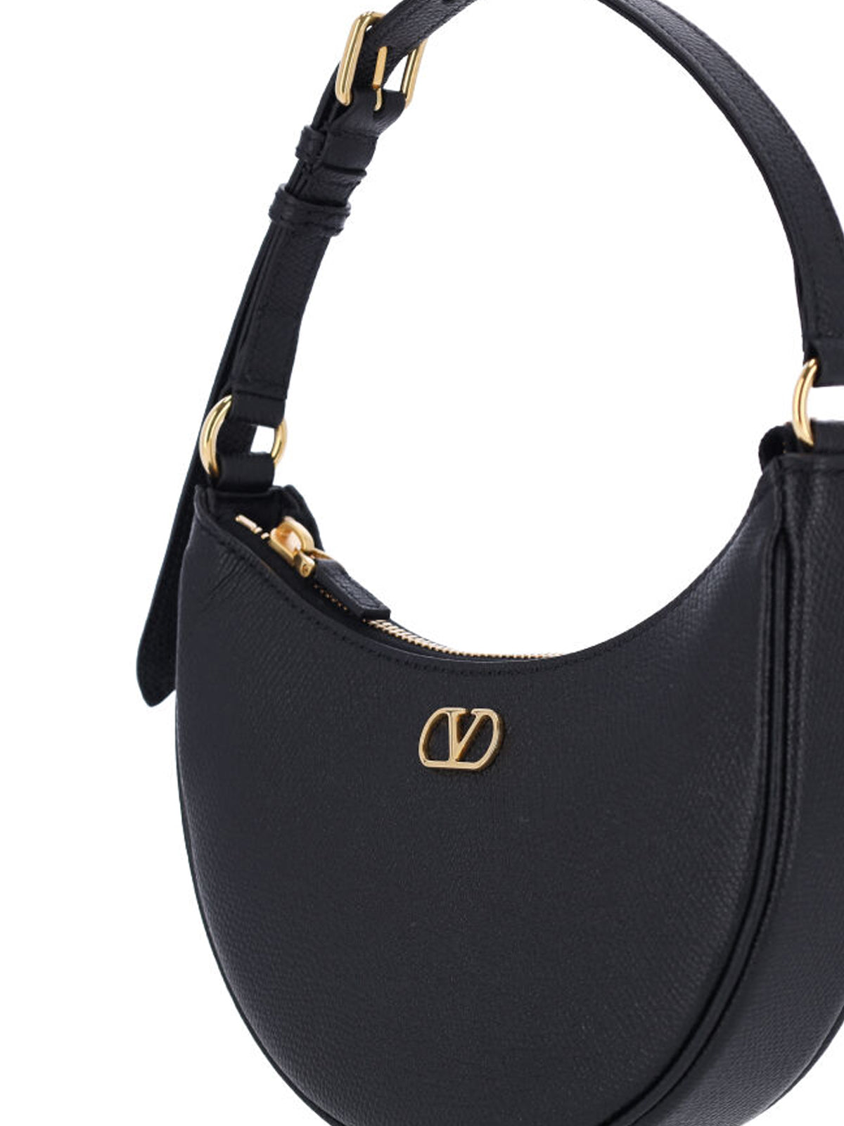 "Vlogo Signature" Mini Hobo Bag Black