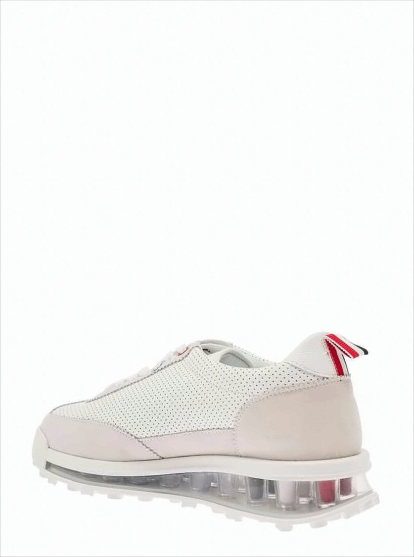 Perforated Calfskin Sneakers with Transparent Sole