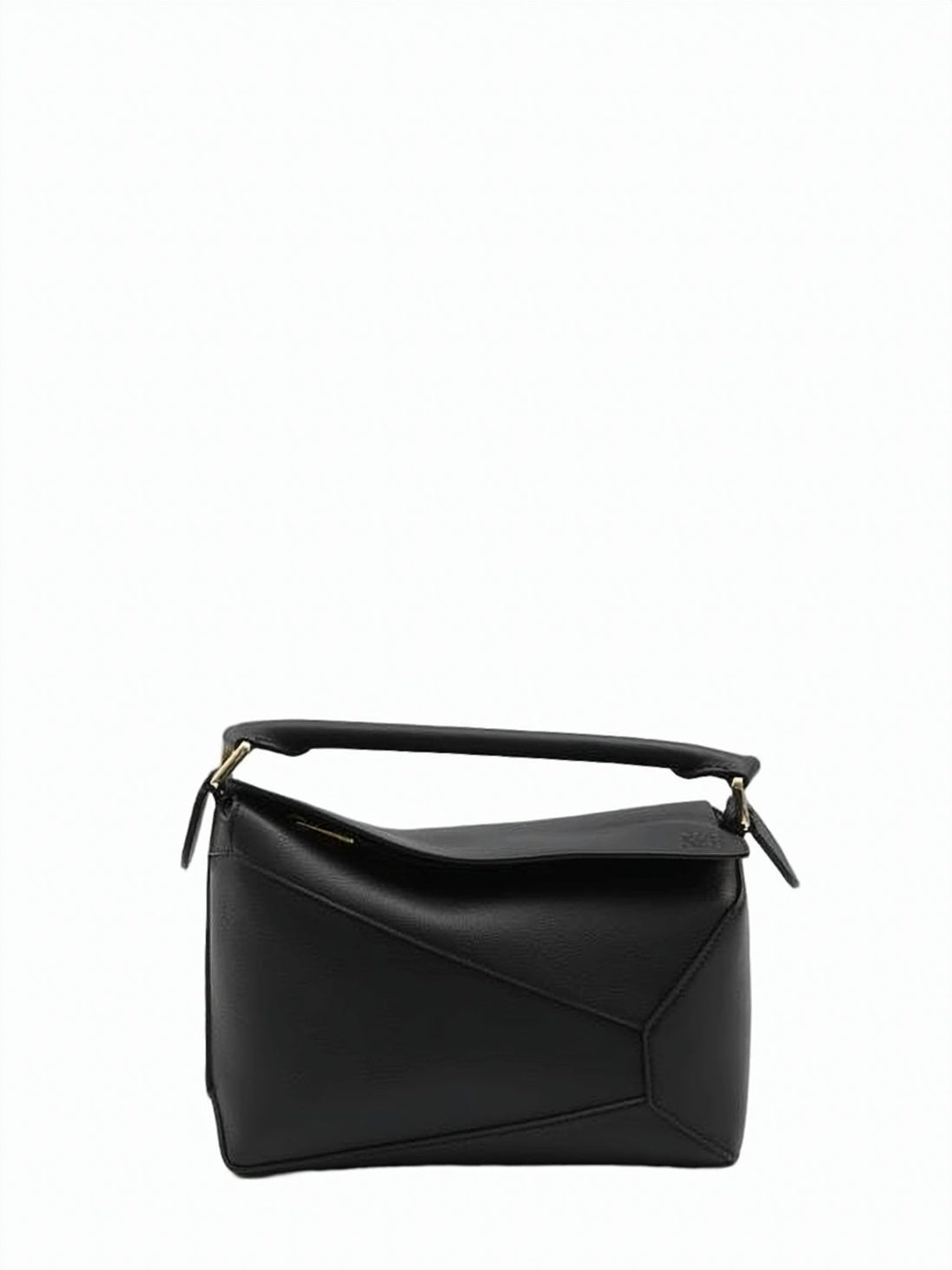 Geometric Silhouette Calf Leather Shoulder Bag