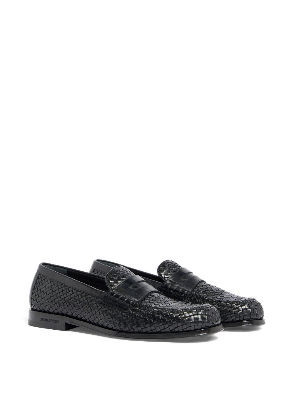 Woven Texture Flat Shoes With Low Heel