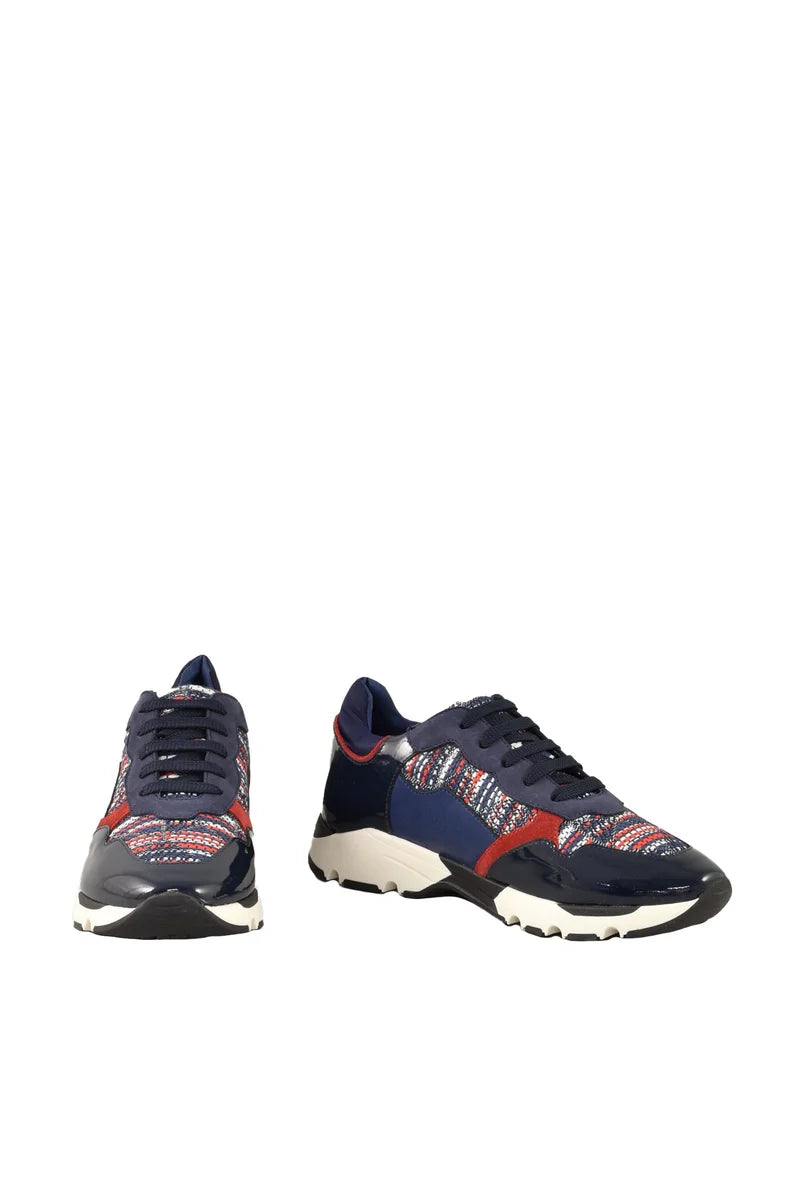 Leather/Other Fibers Sneakers - Blue/Red
