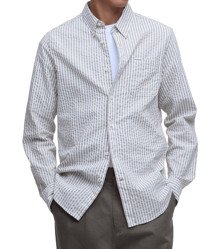 Tailored-Fit Barbour Shirt in Lightweight Seersucker