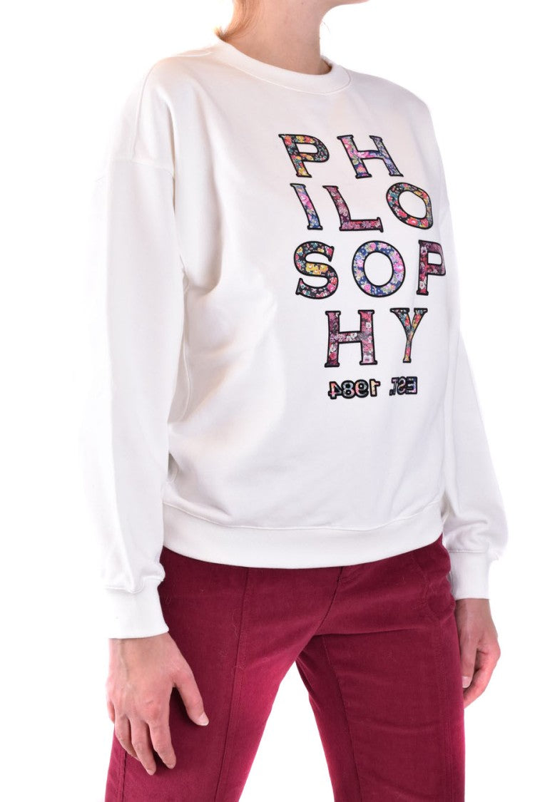 Relaxed-Fit Cotton Sweatshirt With Multicolor Floral Pattern