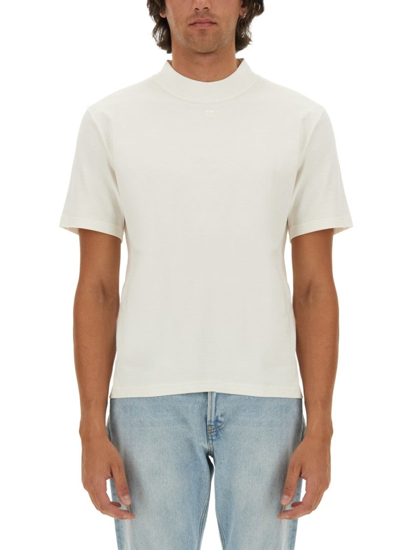 Logo-Embellished Cotton T-Shirt With High Neckline