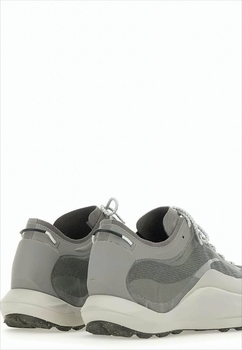Textured Grey Sneakers with Layered Upper