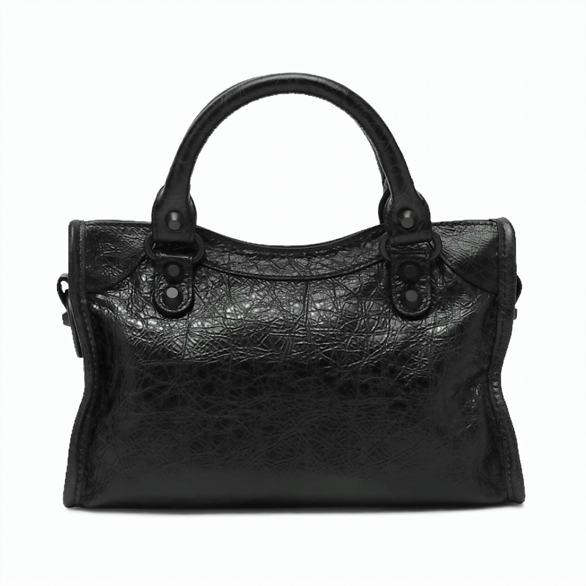 Compact Textured Lamb Leather Mini Handbag