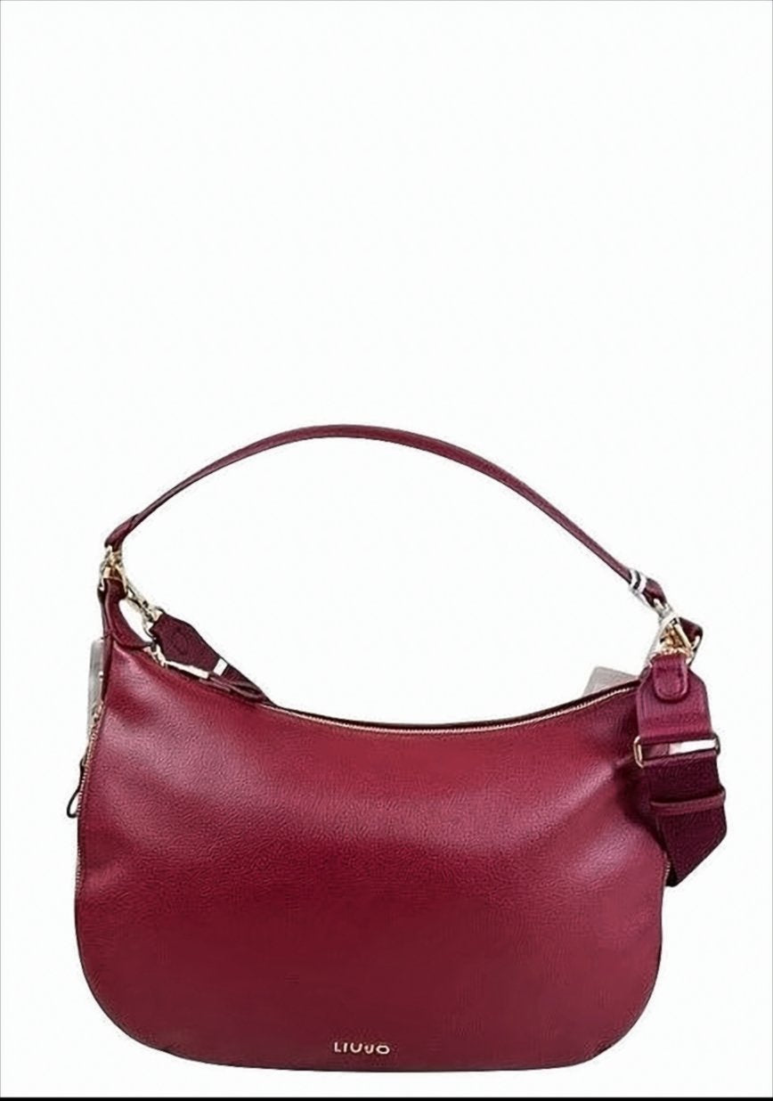 Rounded Deep Red Shoulder Bag