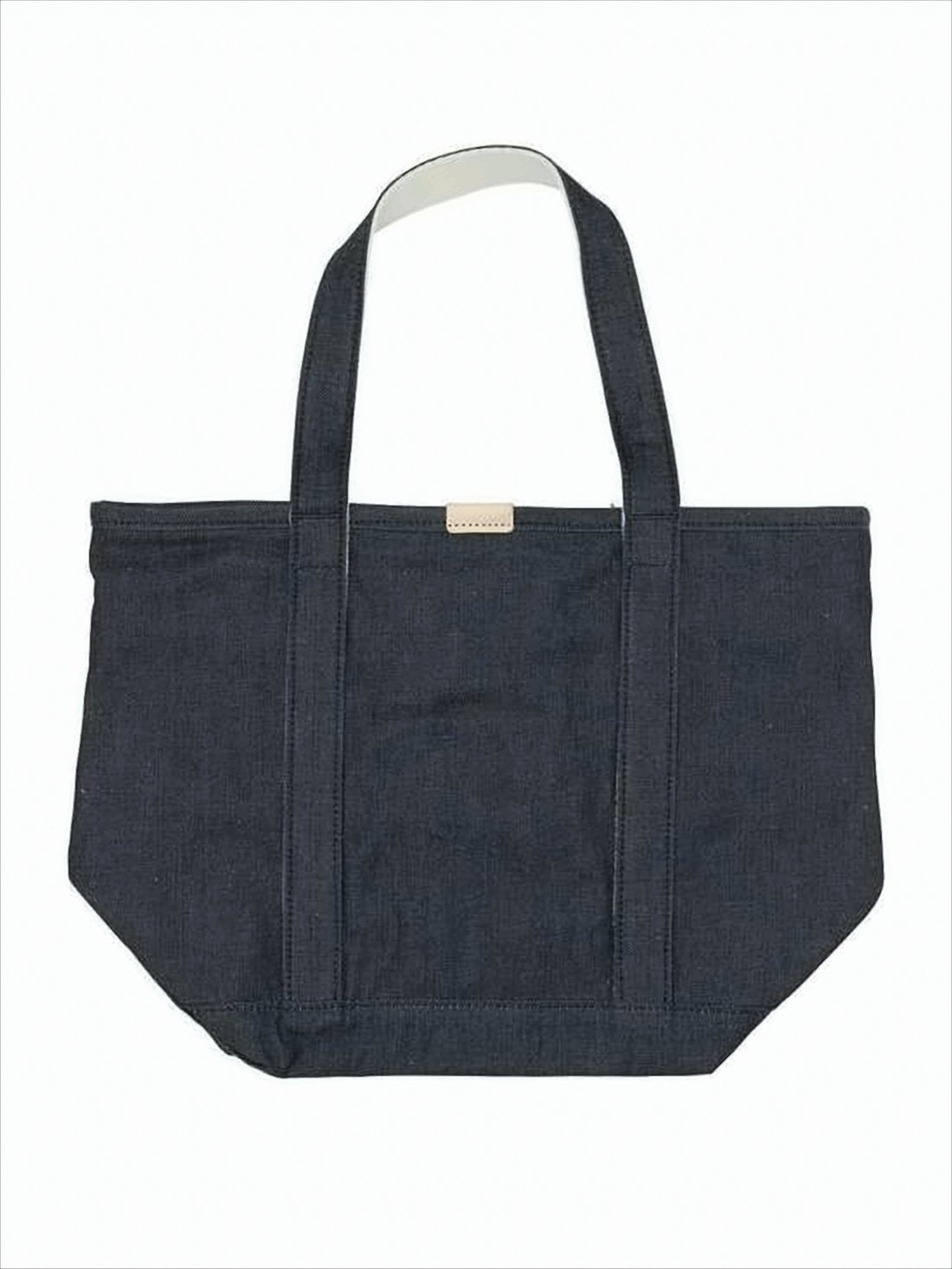 Structured Navy Cotton Tote Bag