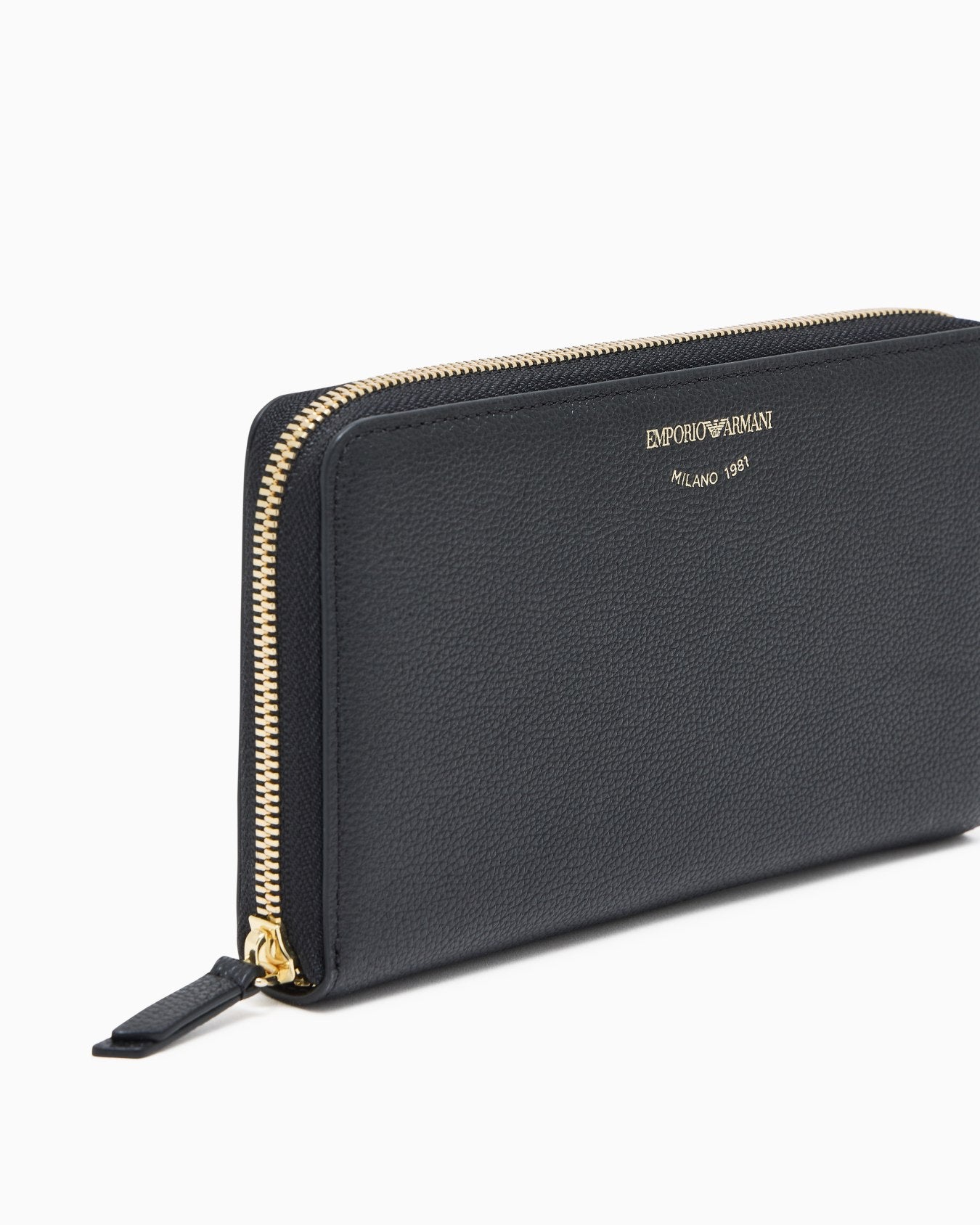 Zip Around Deer Print Leather Wallet