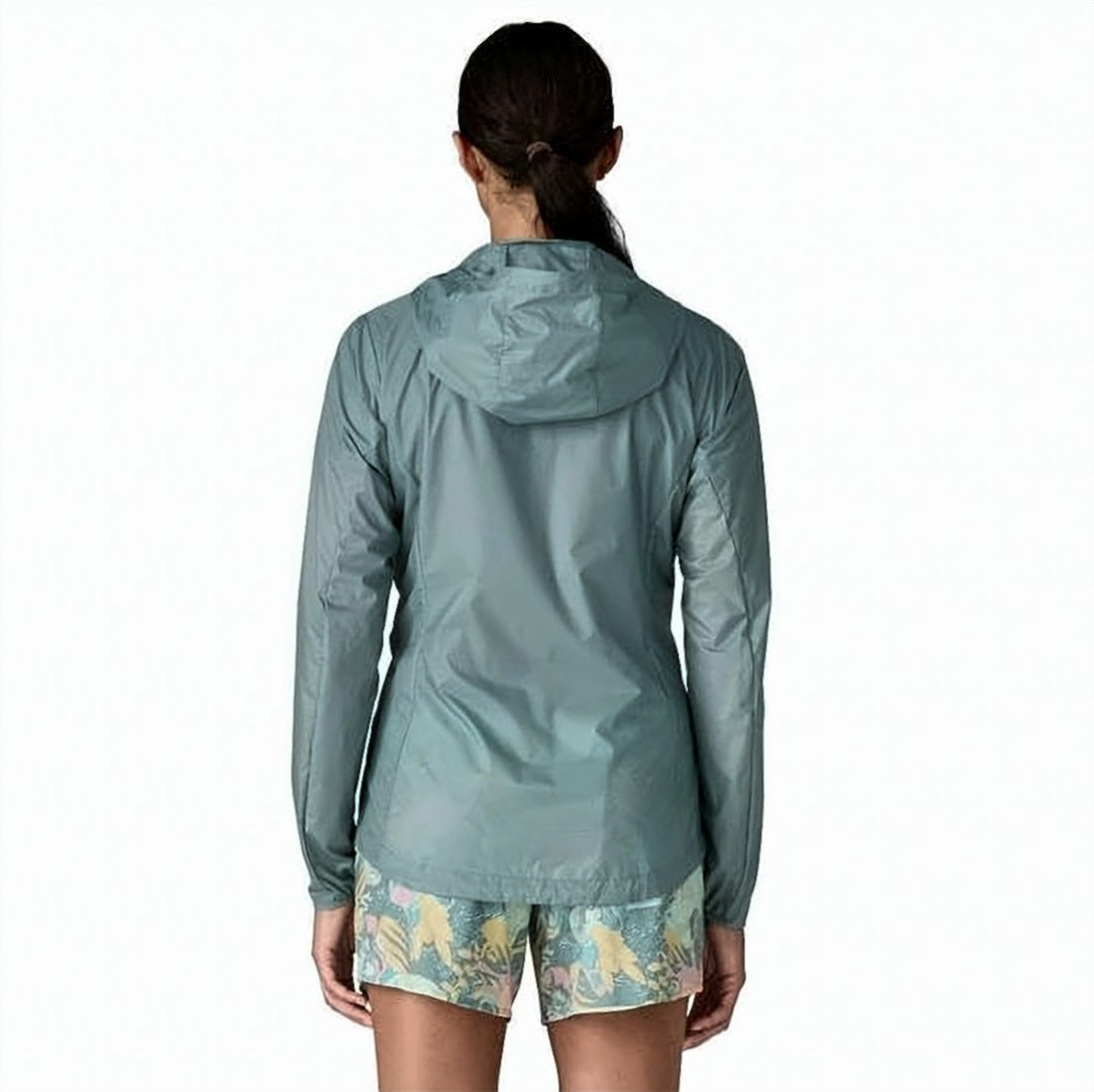 Lightweight Hooded Jacket With Smooth Texture And Logo Patch