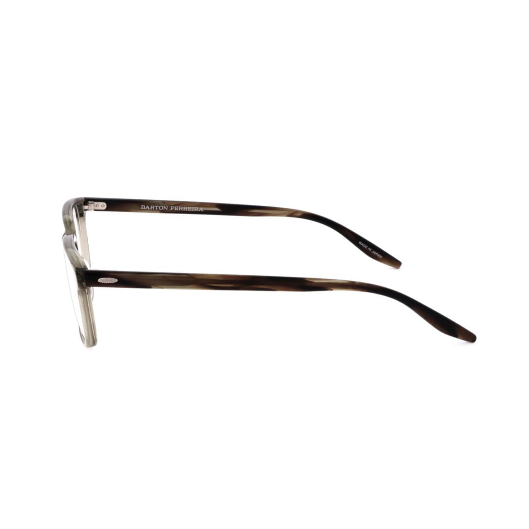 Bp5023 481ey Translucent Rectangular Frame Eyeglasses with Tortoiseshell Temples