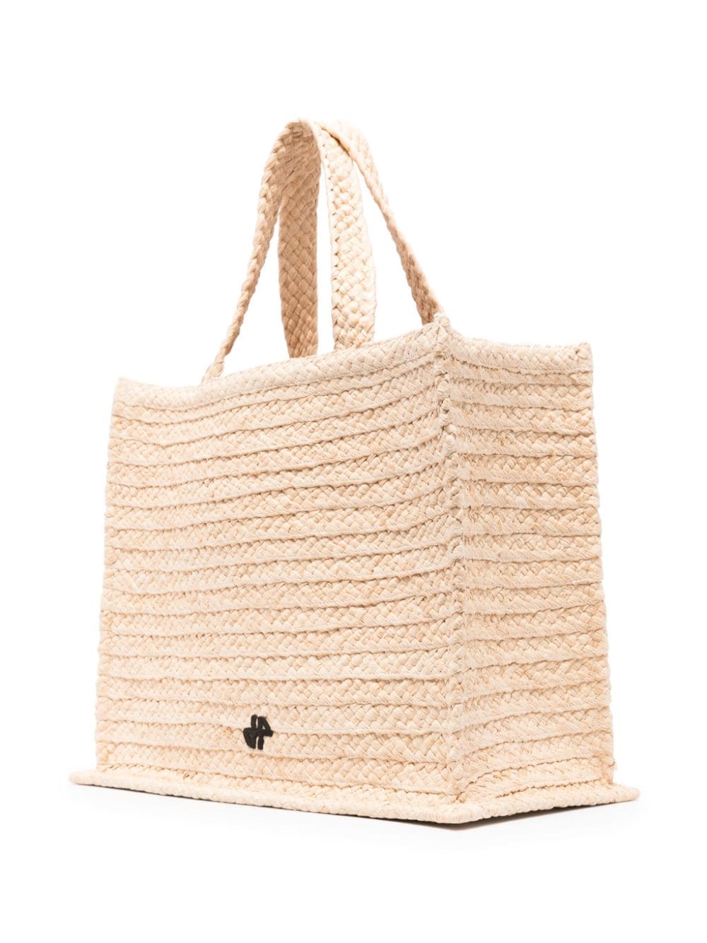 Textured Vanilla White Raffia Handbag