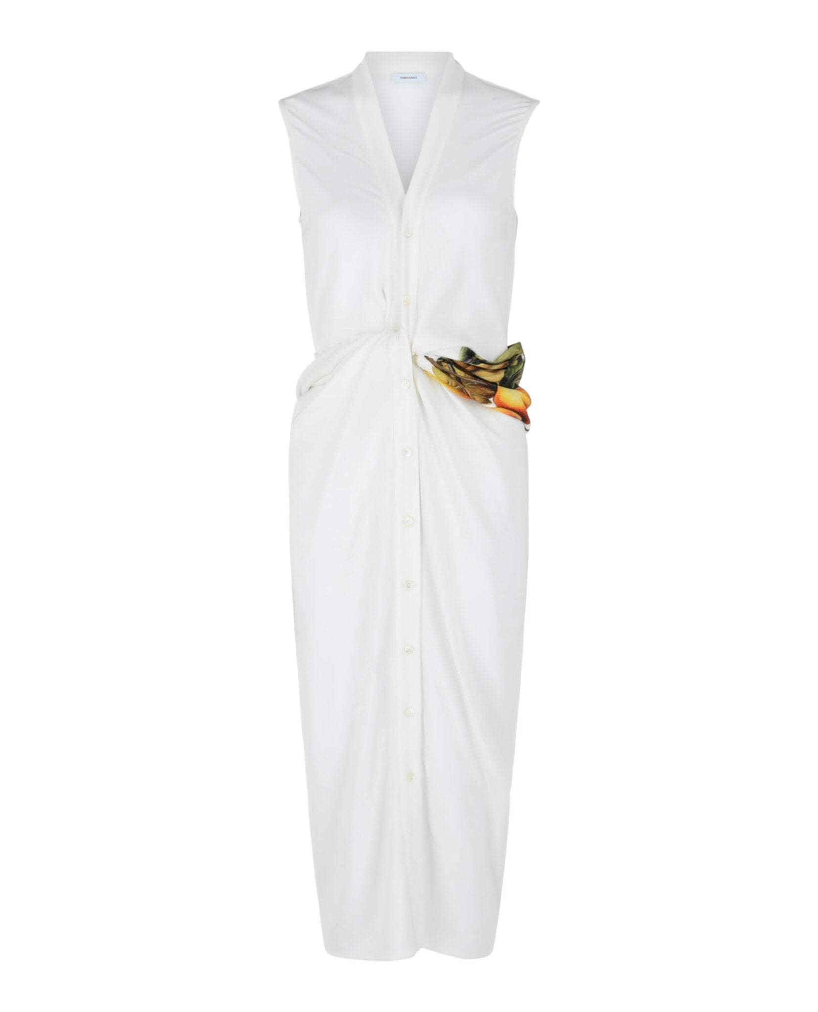 Twisted Belt Midi Dress