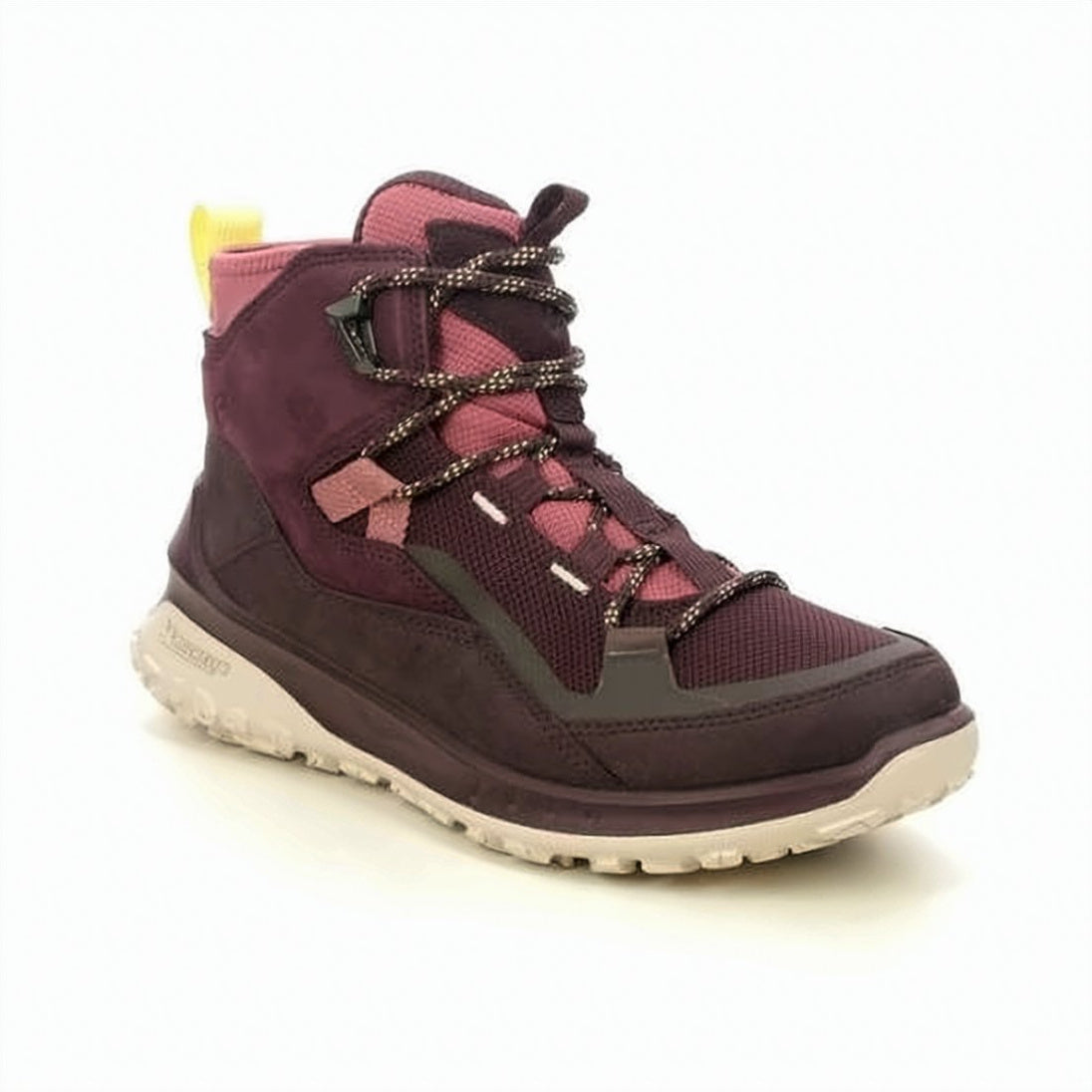 Waterproof High-Top Sneakers in Deep Burgundy