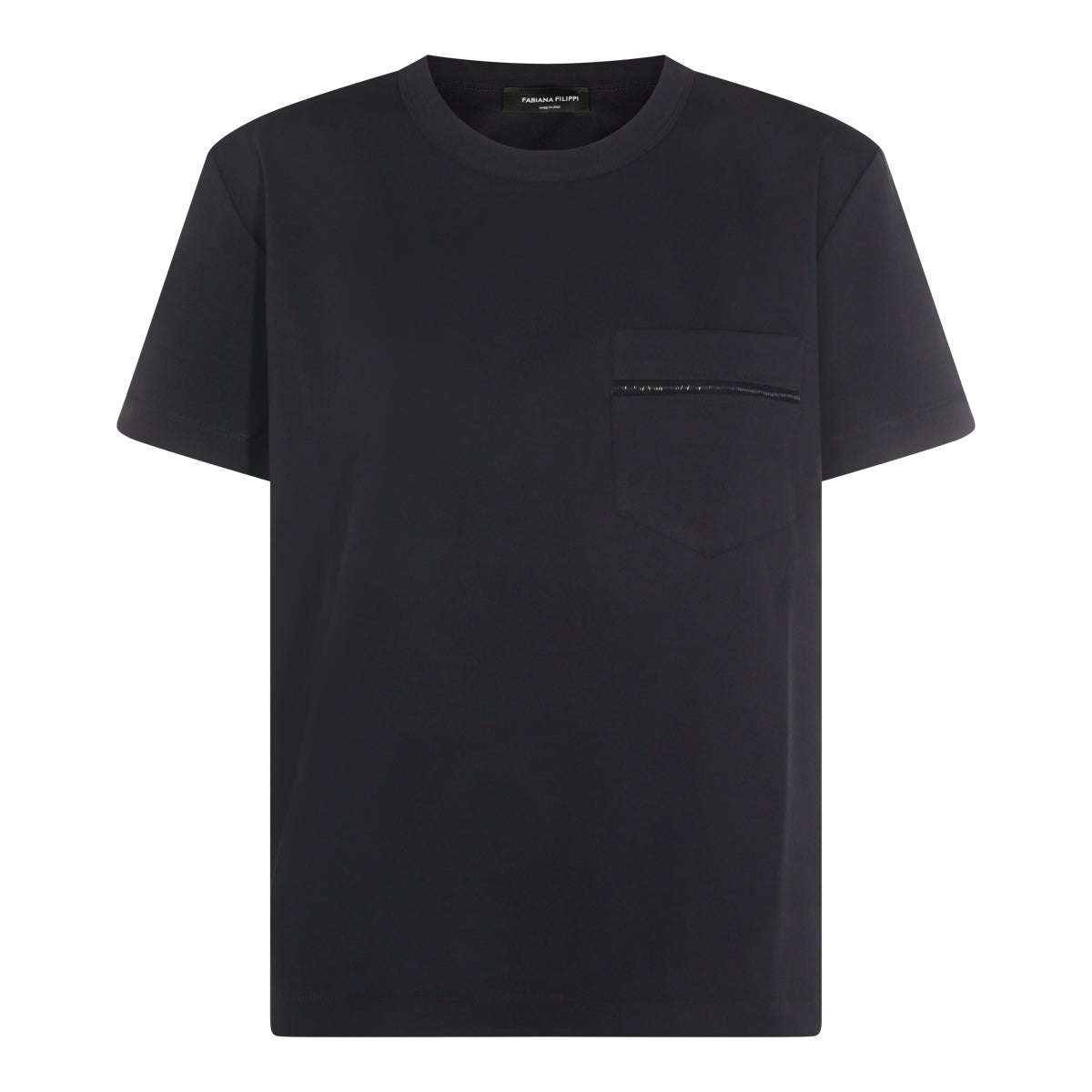 Navy Viscose T-Shirt