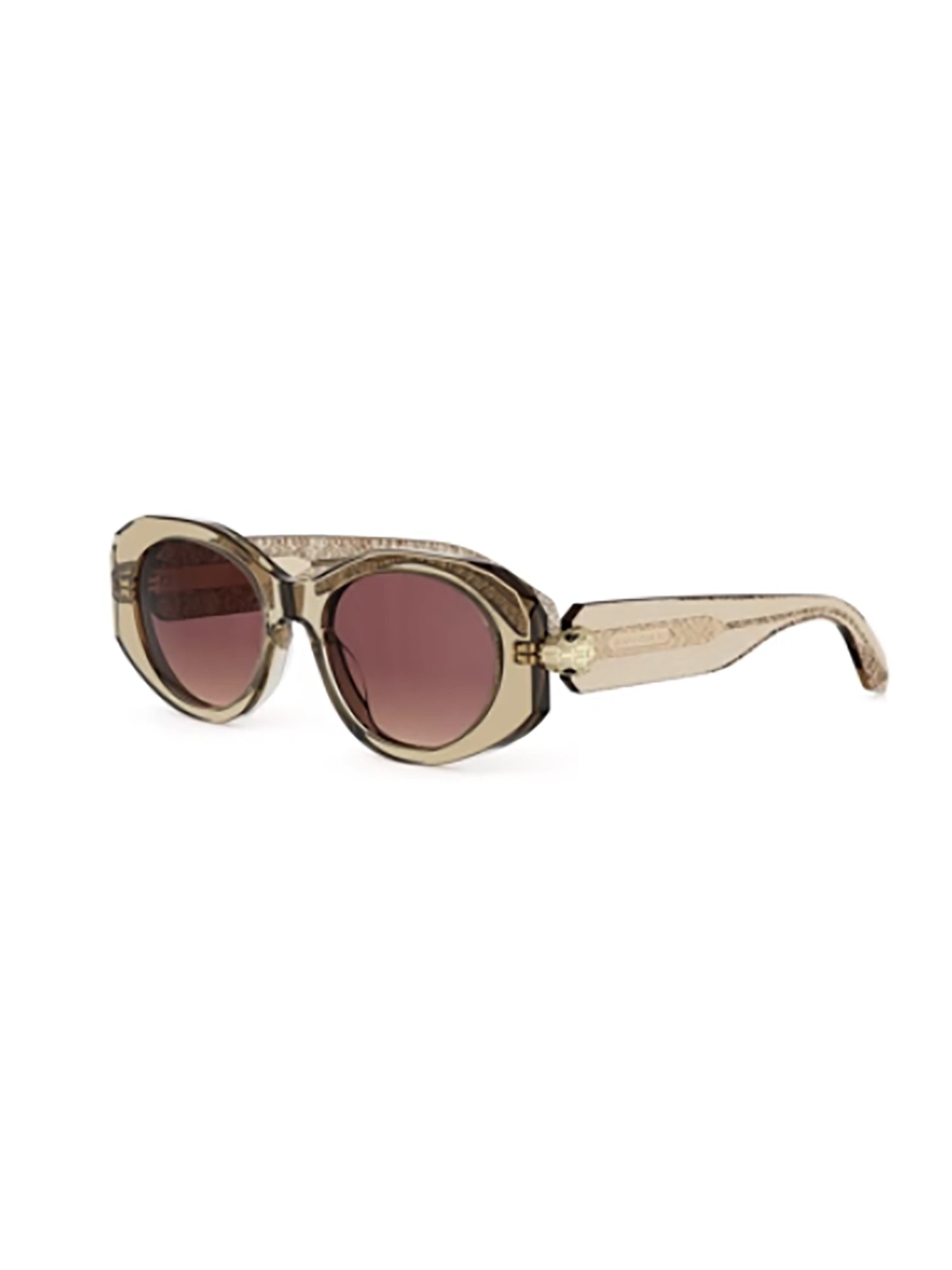 Elongated Oval Frame Sunglasses