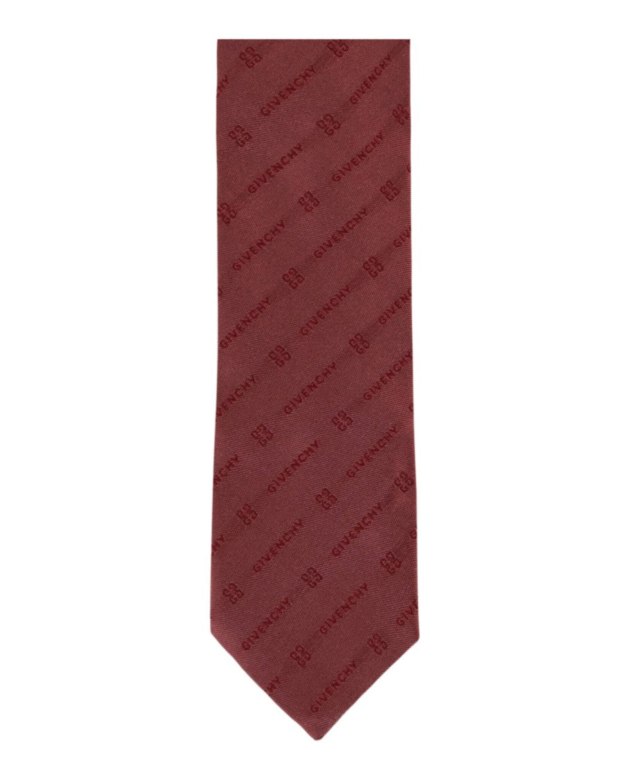 Diagonal Logo Silk Tie