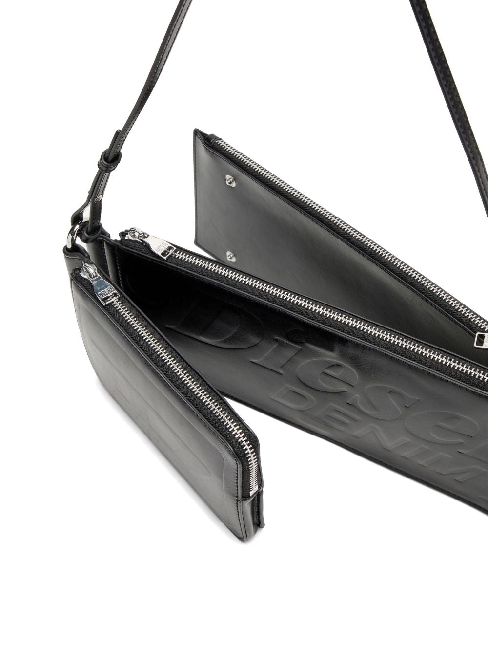 Structured Black Bag With Slim Shoulder Strap