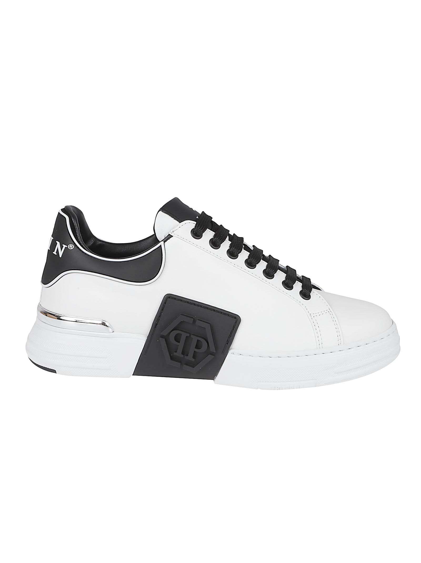 Low-Top Sneakers in White Leather