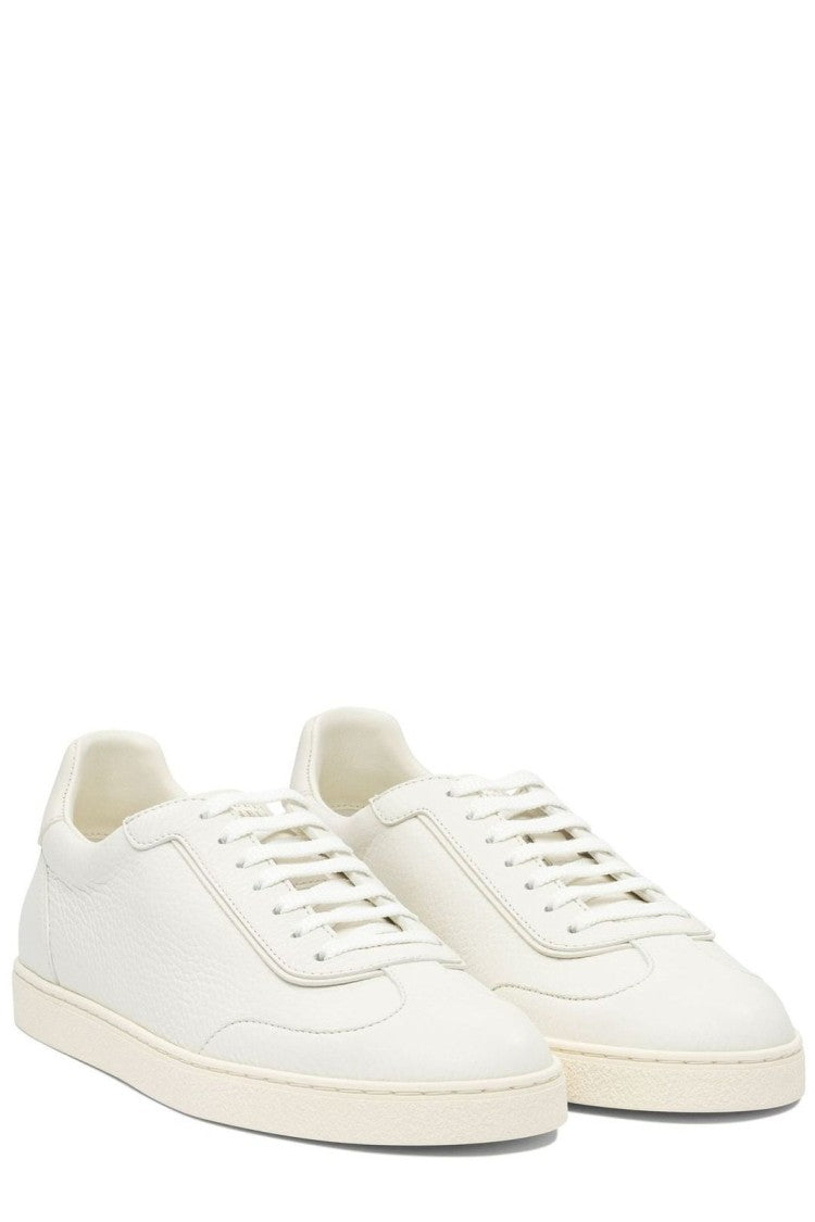 Minimalist Calf Leather Low-Top Sneakers