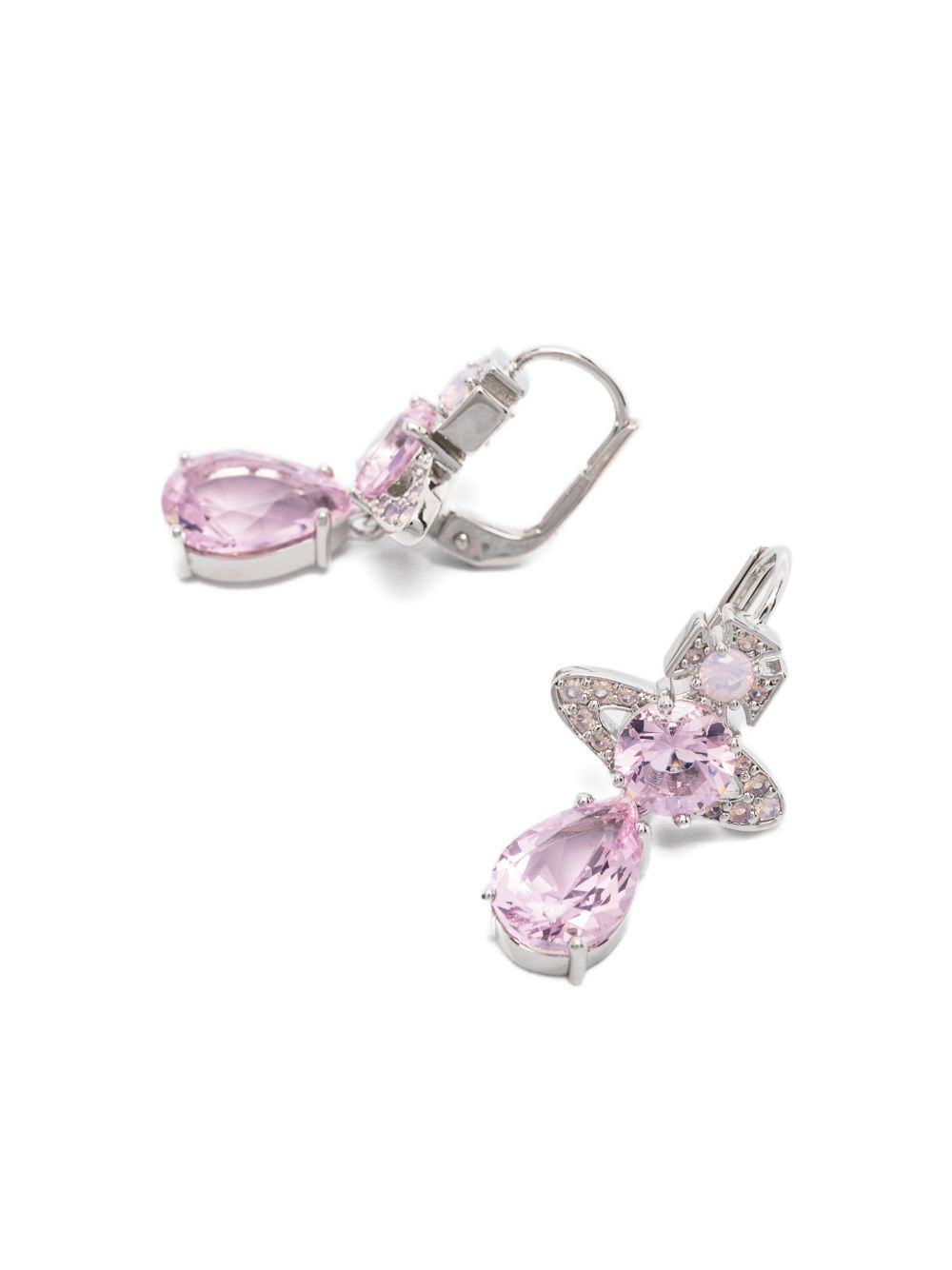 Polished Silver-Tone Drop Earrings