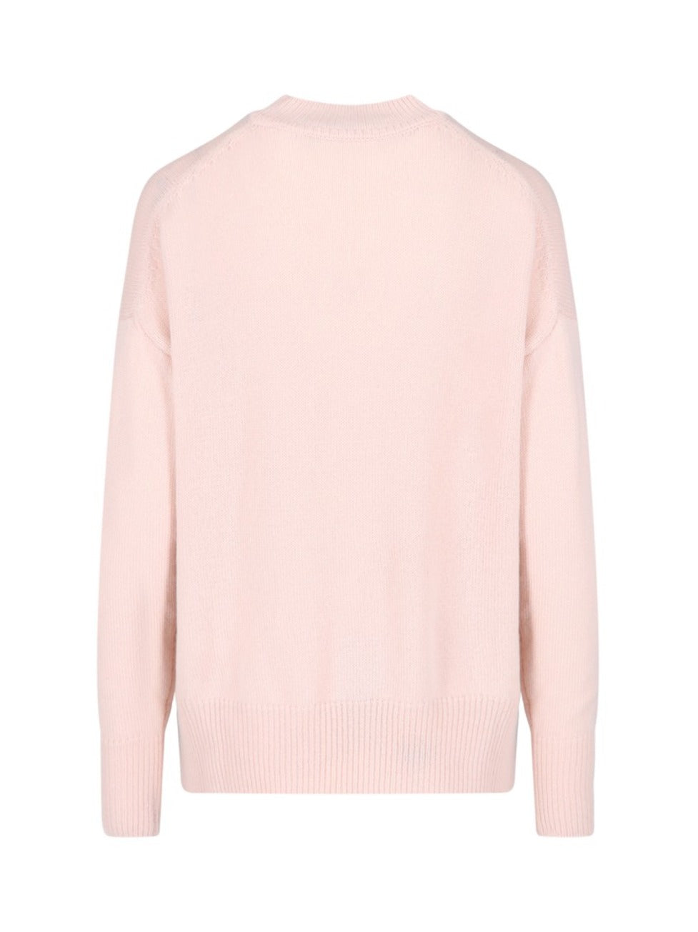 Cashmere Sweater In Pink Knitted Crew Neck