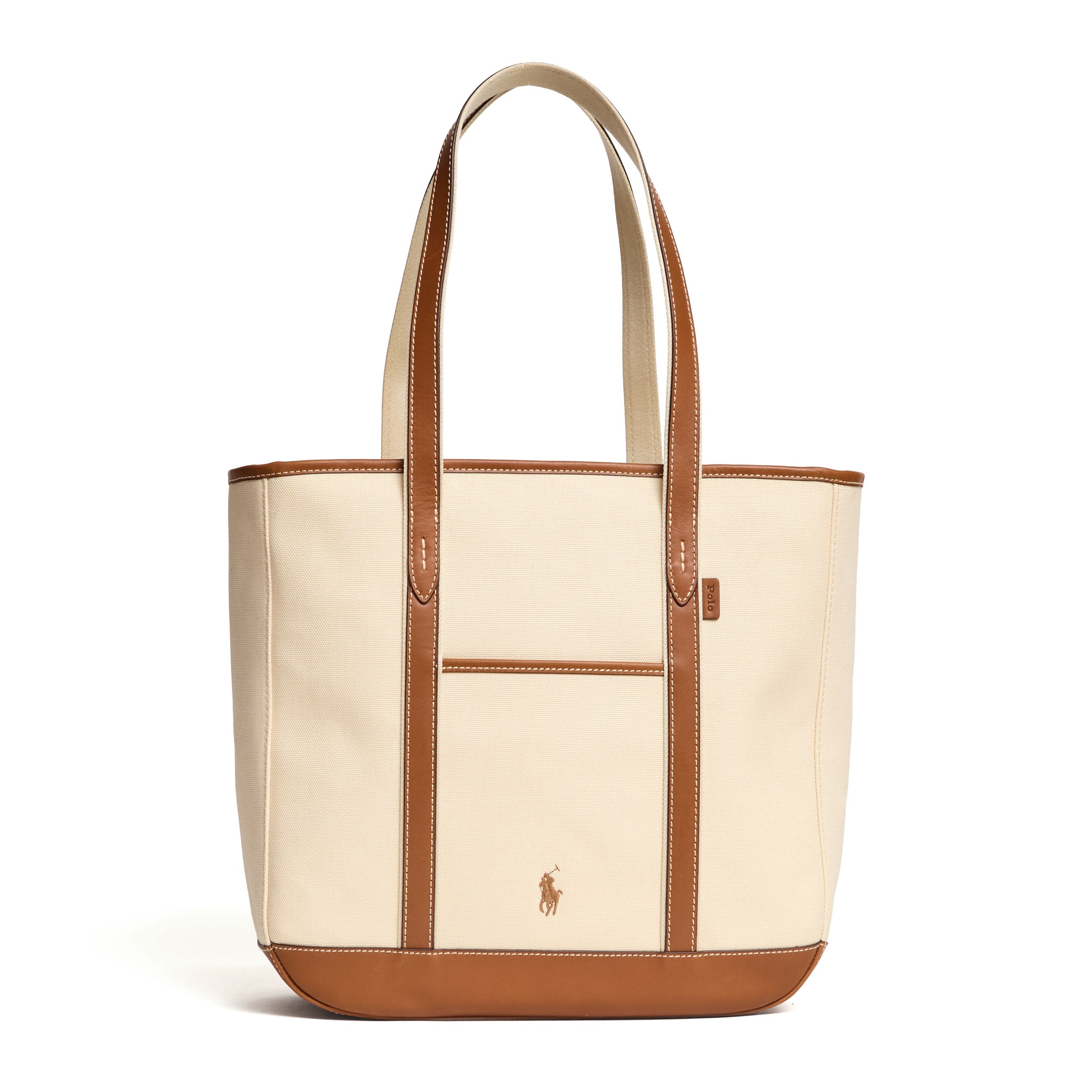 Medium Leather Canvas Tote