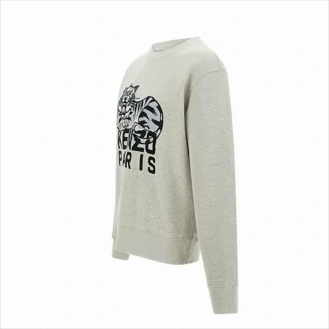 Relaxed Fit Long-Sleeve Sweatshirt with Bold Tiger Graphic